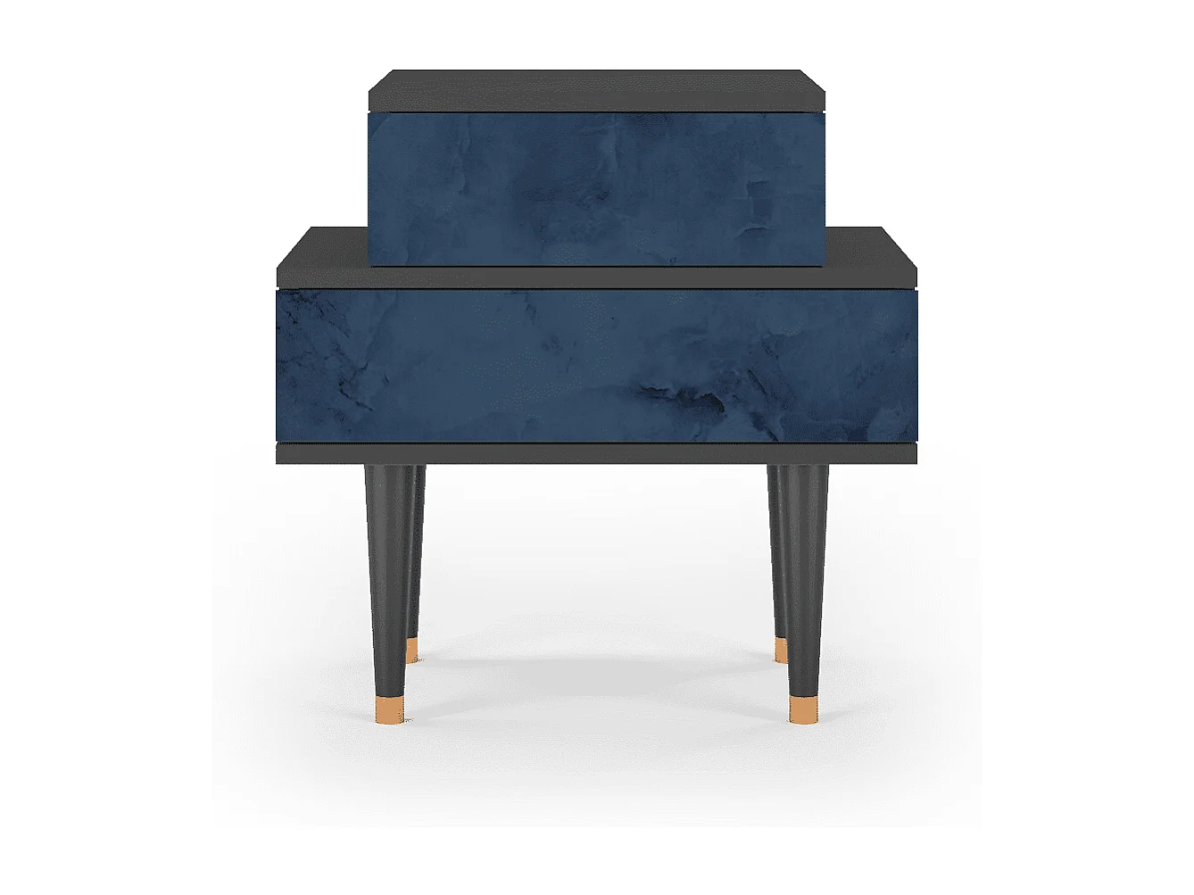 Stolik nocny - 58х58х41 cm - NS1 - Endless Galaxi, Antracyt