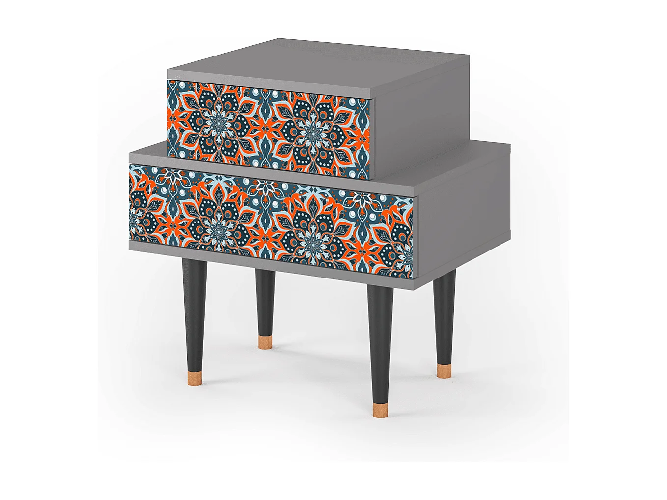 Table de nuit - 58х58х41 cm - NS1 - Fire Beetle, Gris