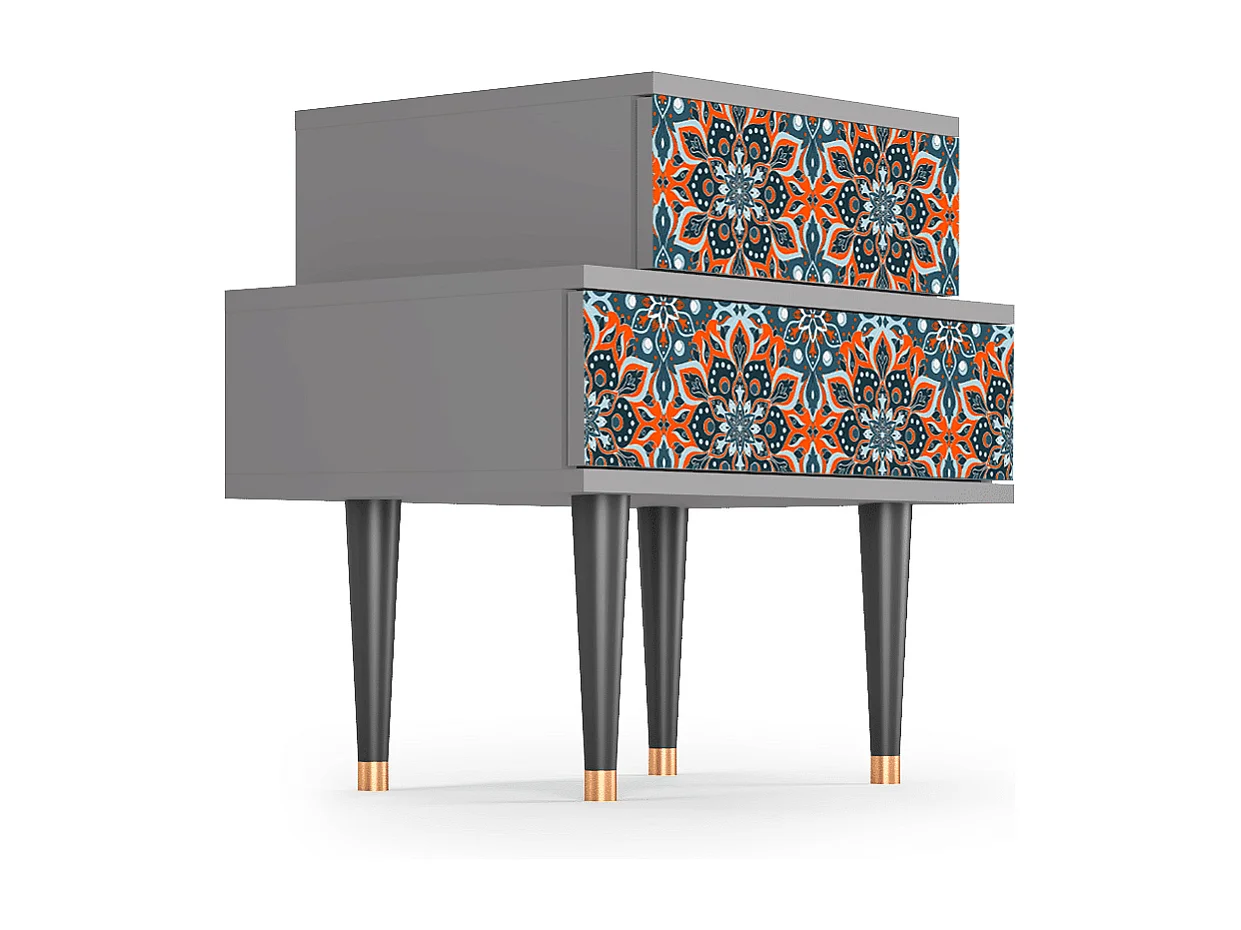 Table de nuit - 58х58х41 cm - NS1 - Fire Beetle, Gris