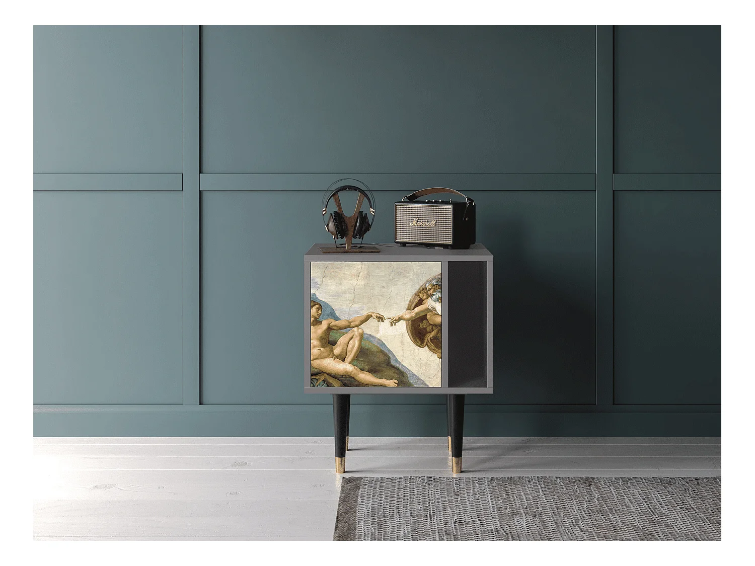 Table de nuit - 57х69х48 cm - S2 - The Creation of Adam, Gris