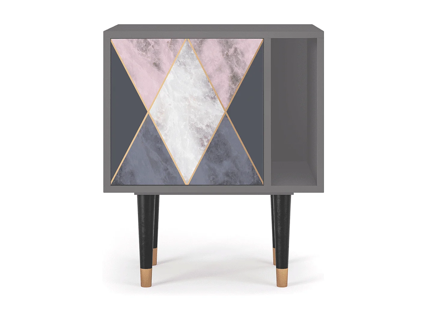 Table de nuit - 57х69х48 cm - S2 - Ideal Harmony, Gris