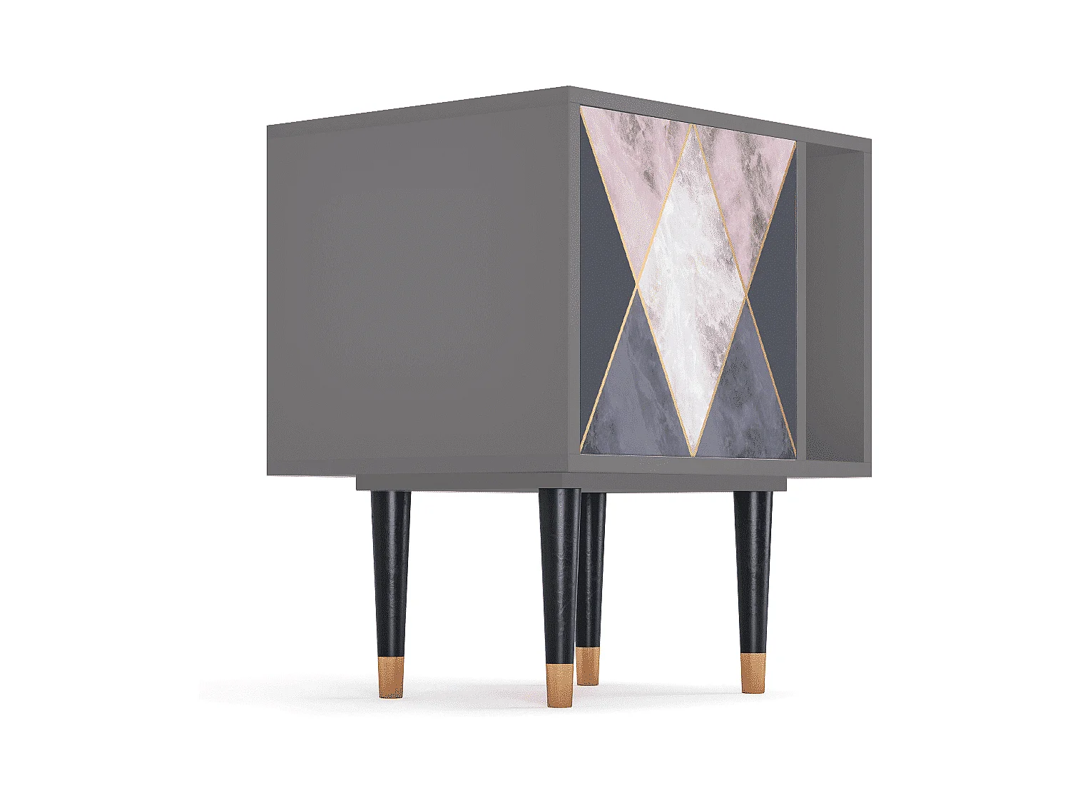 Table de nuit - 57х69х48 cm - S2 - Ideal Harmony, Gris