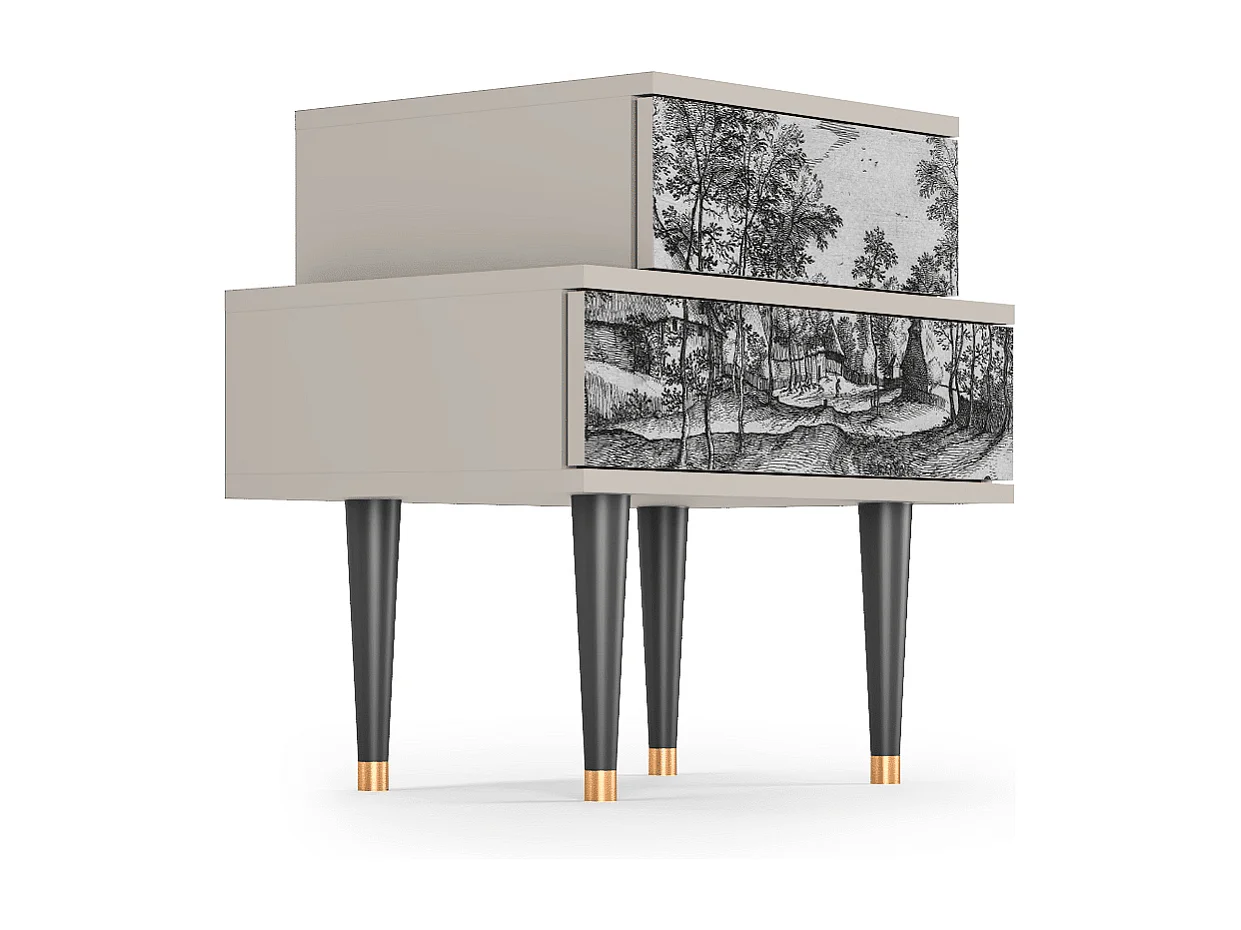 Table de nuit - 58х58х41 cm - NS1 - Village Road, Sable