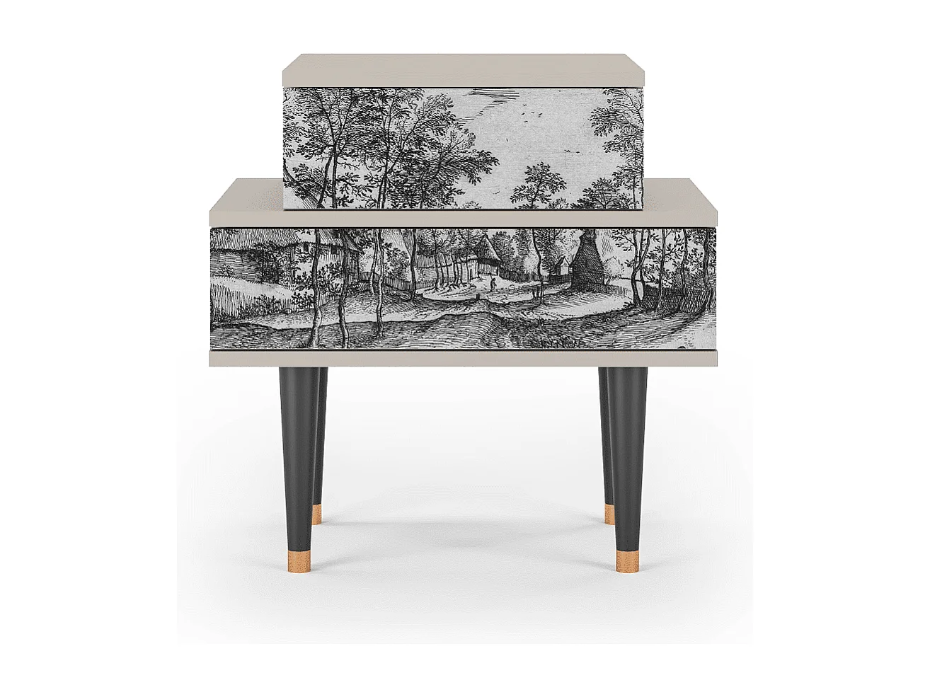 Criado-mudo - 58х58х41 cm - NS1 - Village Road, Areia