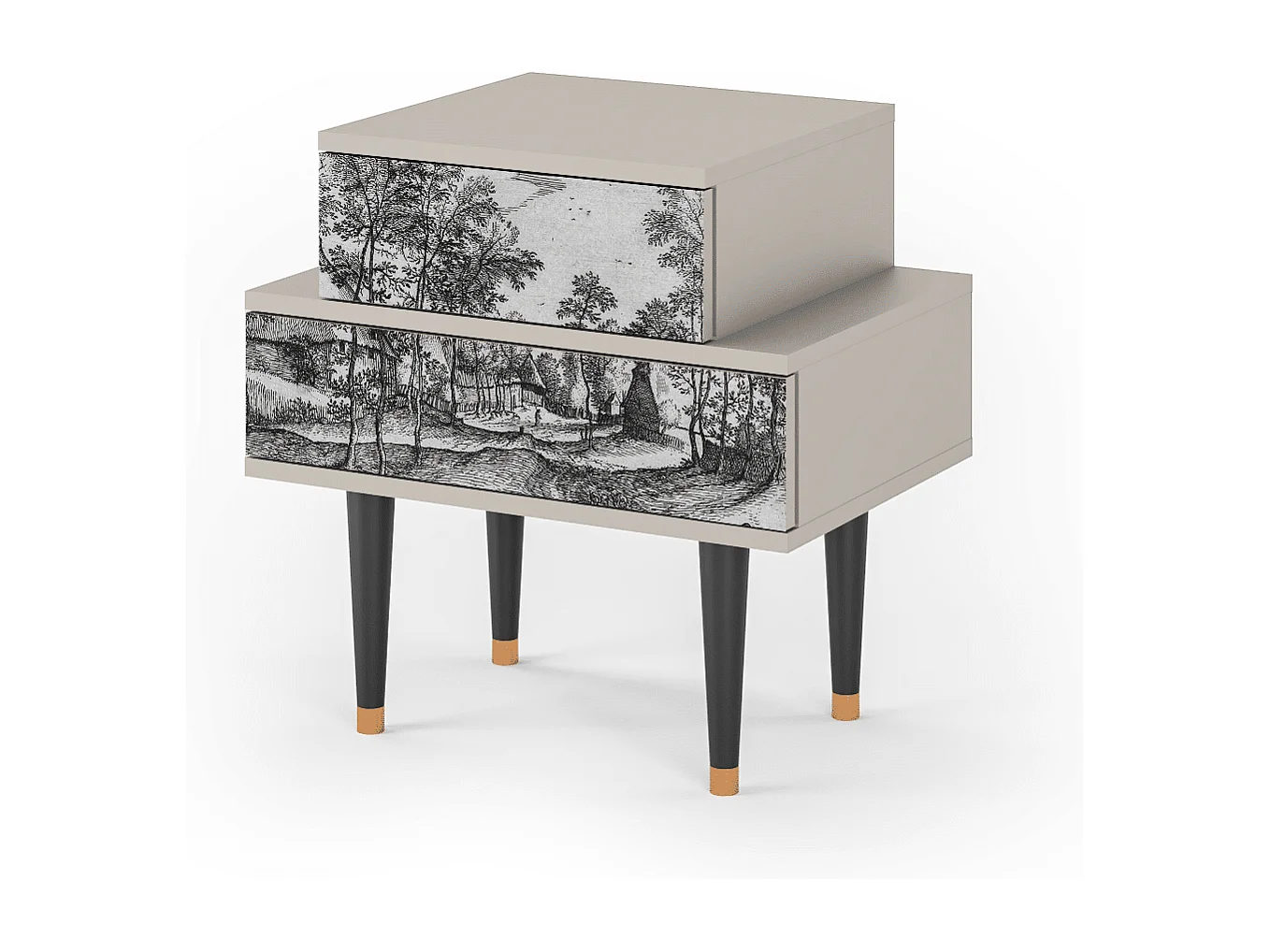 Criado-mudo - 58х58х41 cm - NS1 - Village Road, Areia