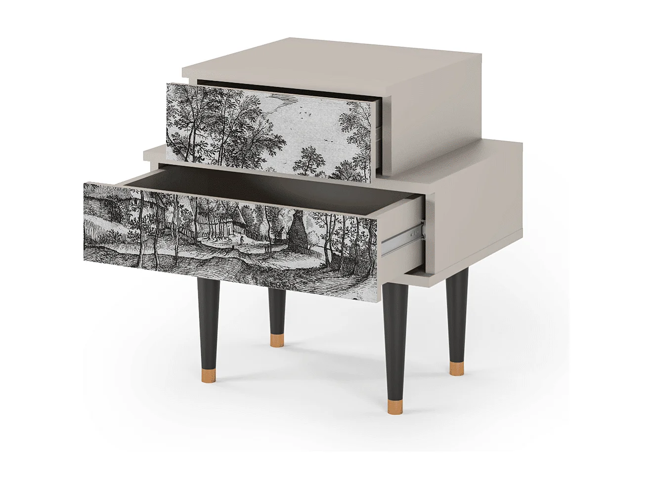 Criado-mudo - 58х58х41 cm - NS1 - Village Road, Areia