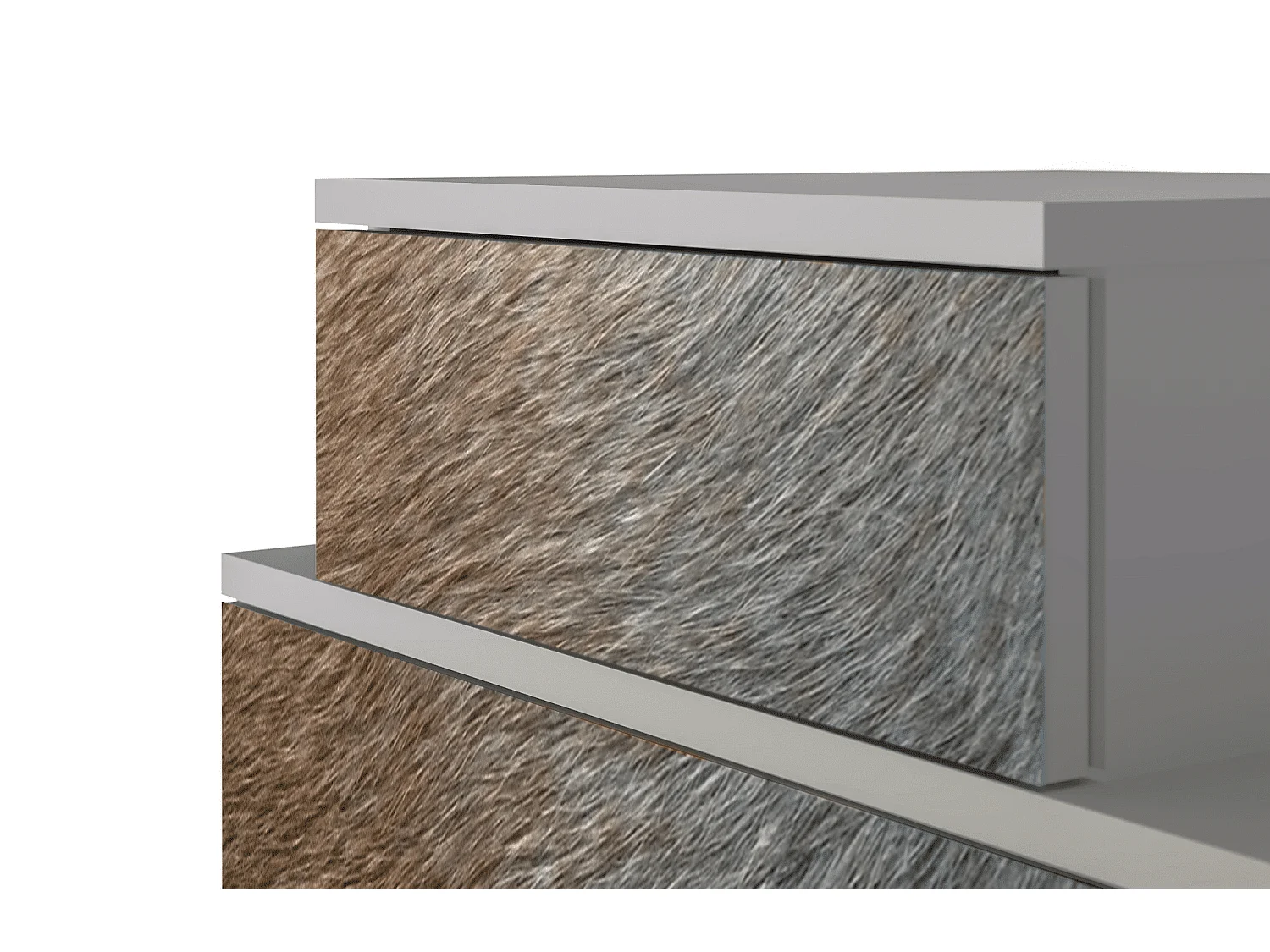 Comodino - 58х58х41 cm - NS1 - Peanut Hair, Grigio