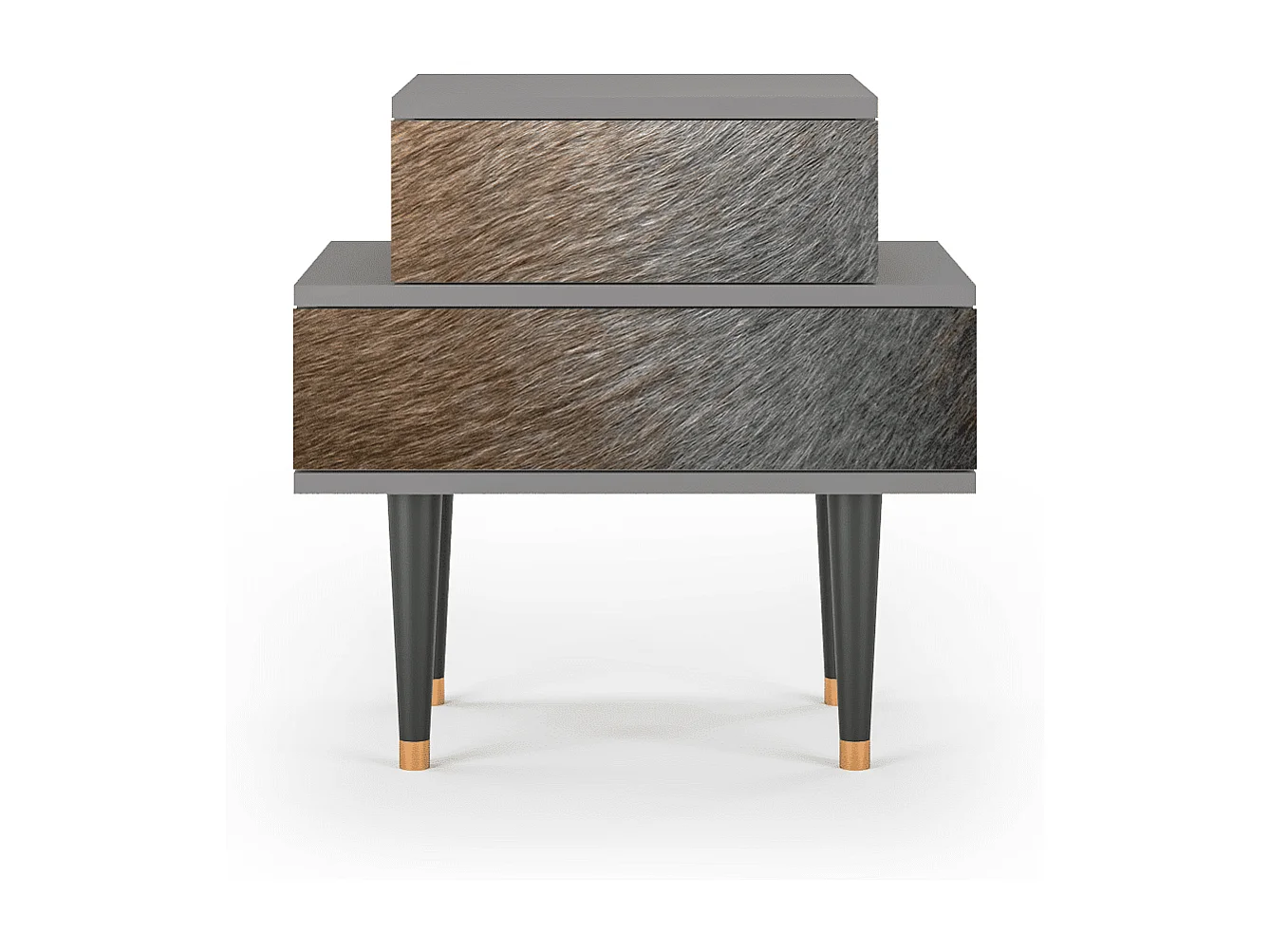 Table de nuit - 58х58х41 cm - NS1 - Peanut Hair, Gris