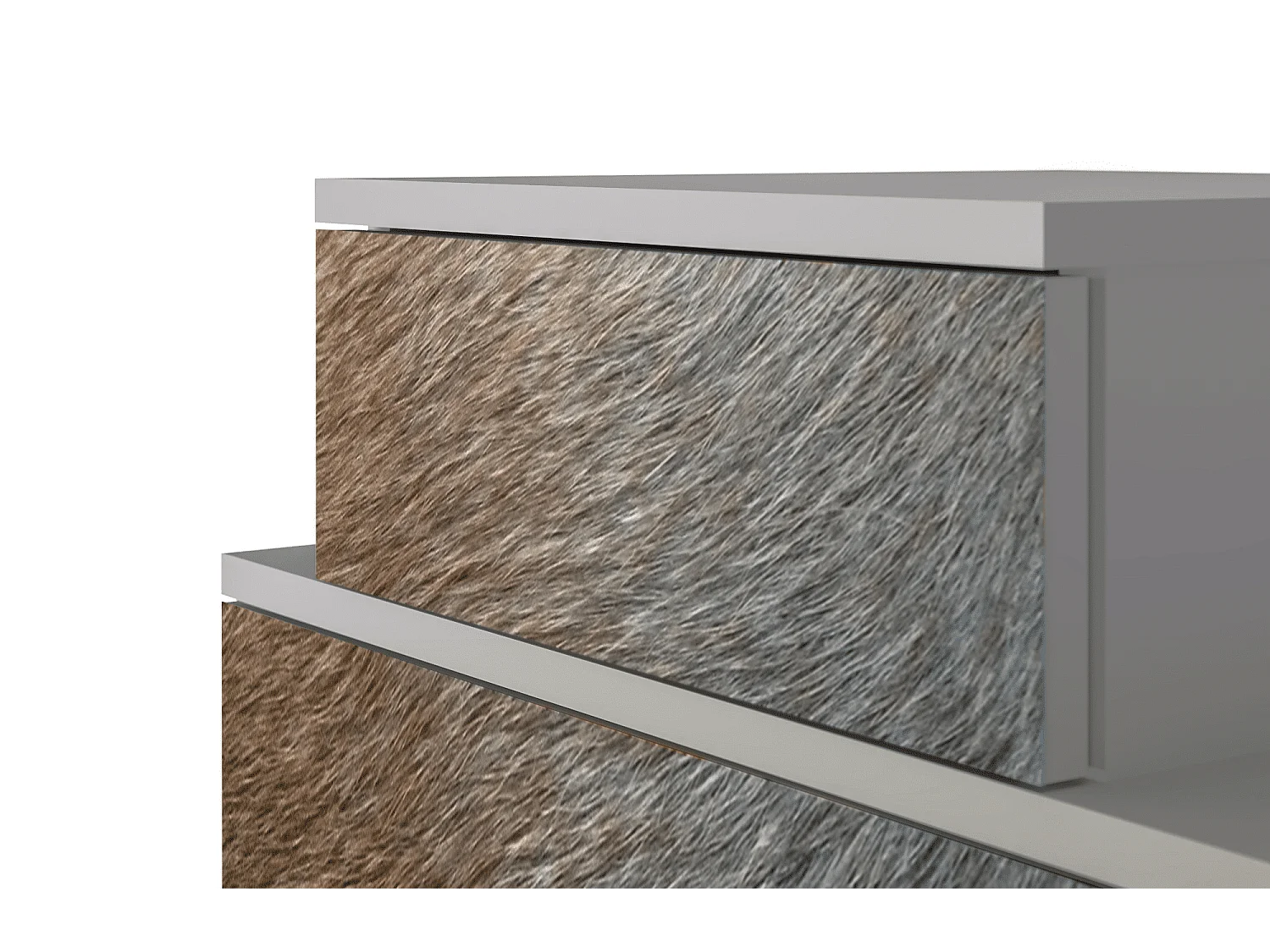 Table de nuit - 58х58х41 cm - NS1 - Peanut Hair, Gris