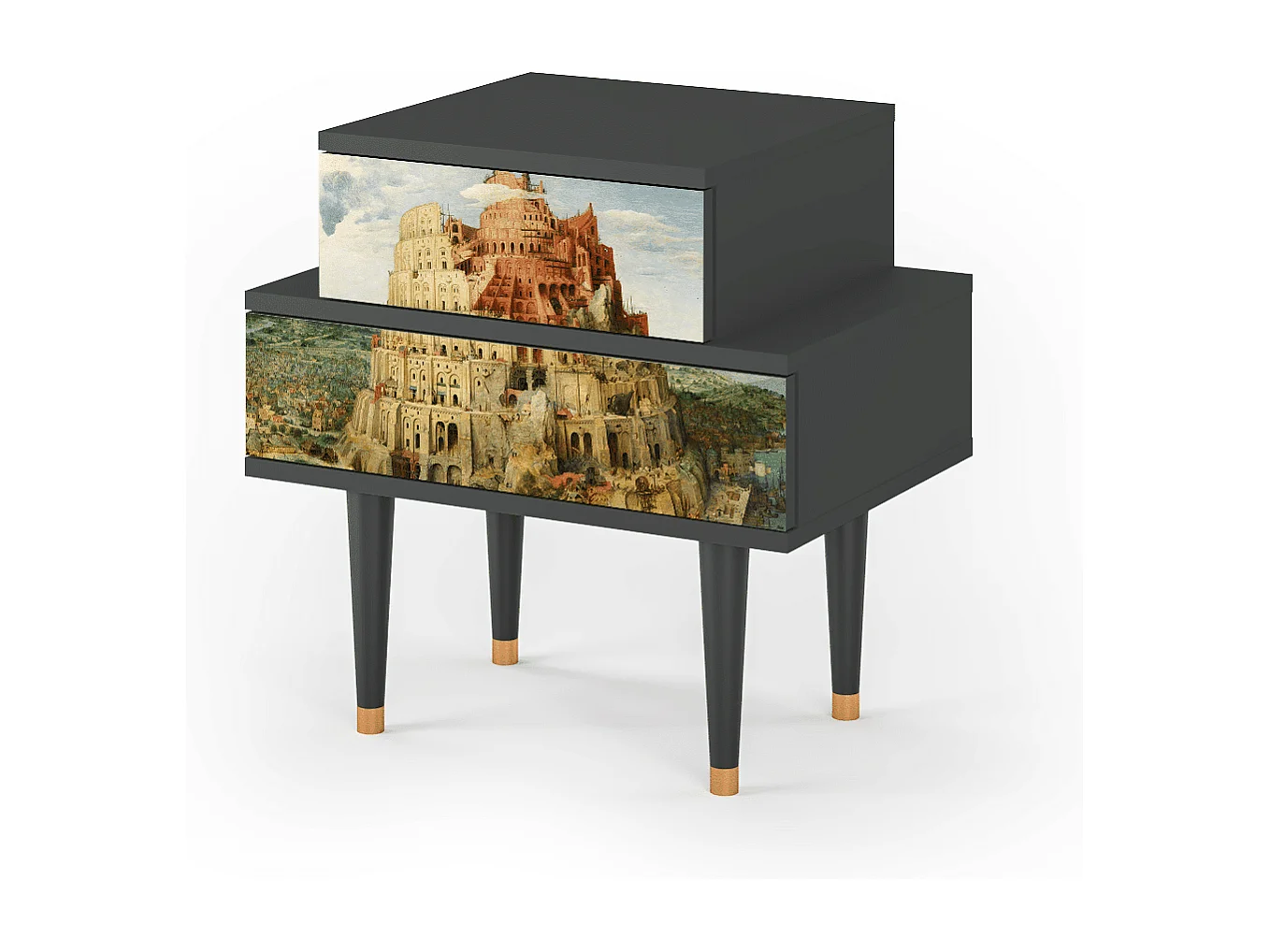 Nachtkastje - 58х58х41 cm - NS1 - Elder The Tower, Antraciet