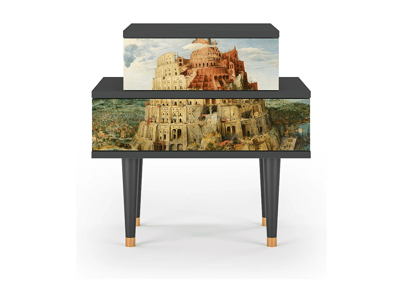 Comodino - 58х58х41 cm - NS1 - Elder The Tower, Antracite