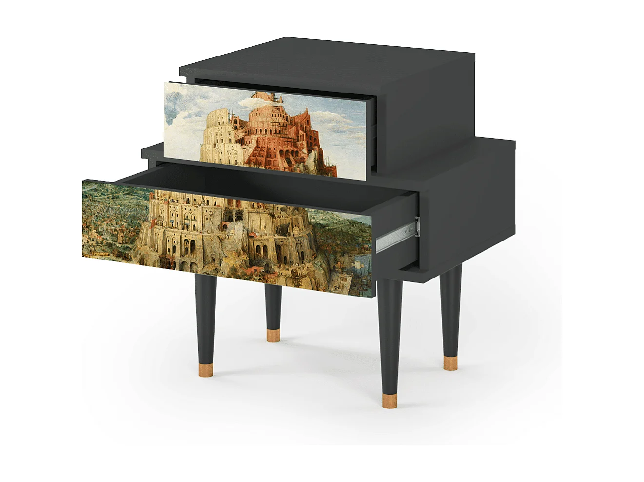 Comodino - 58х58х41 cm - NS1 - Elder The Tower, Antracite