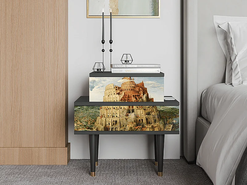 Comodino - 58х58х41 cm - NS1 - Elder The Tower, Antracite