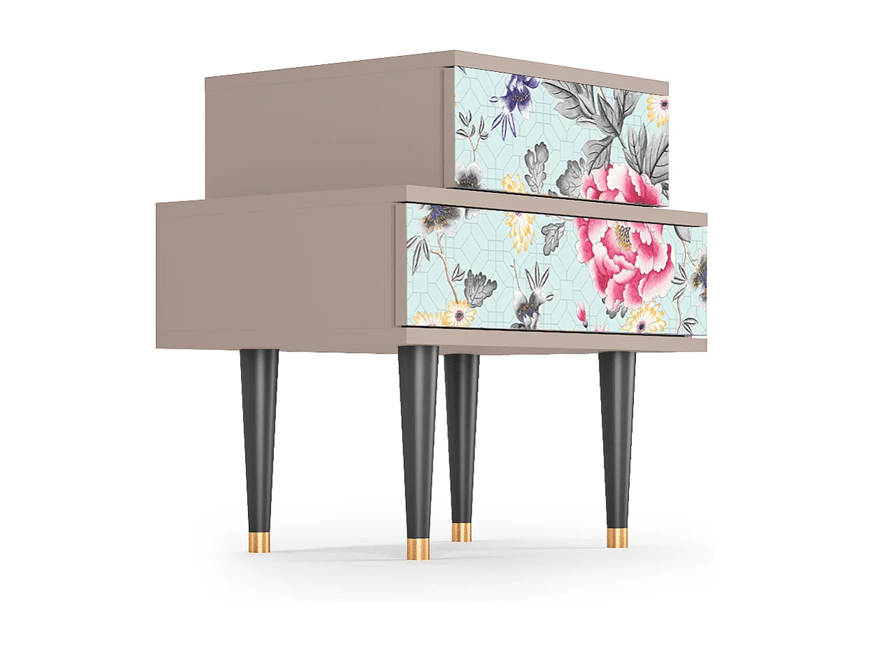 Stolik nocny - 58х58х41 cm - NS1 - Sky Garden, Latte