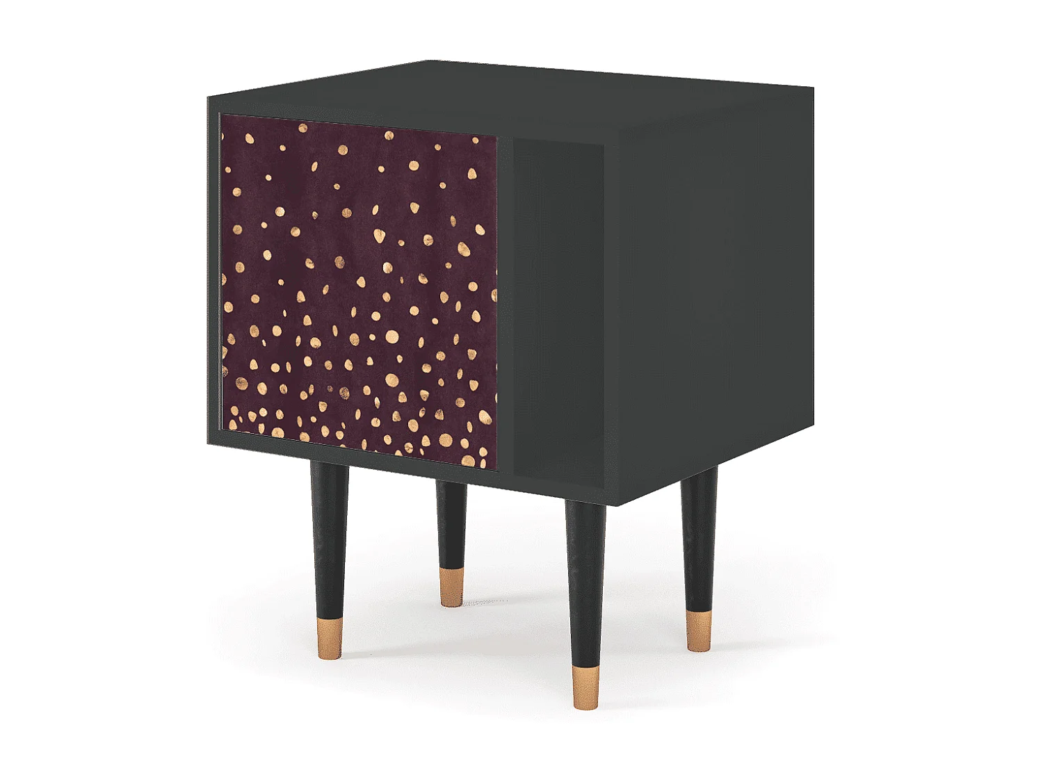 Stolik nocny - 57х69х48 cm - S2 - Glowworms, Antracyt