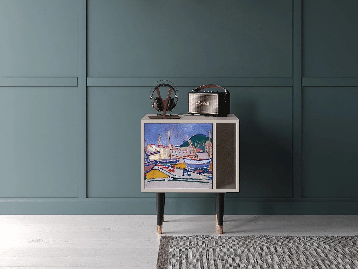 Table de nuit - 57х69х48 cm - S2 - The Port of Collioure , Sable