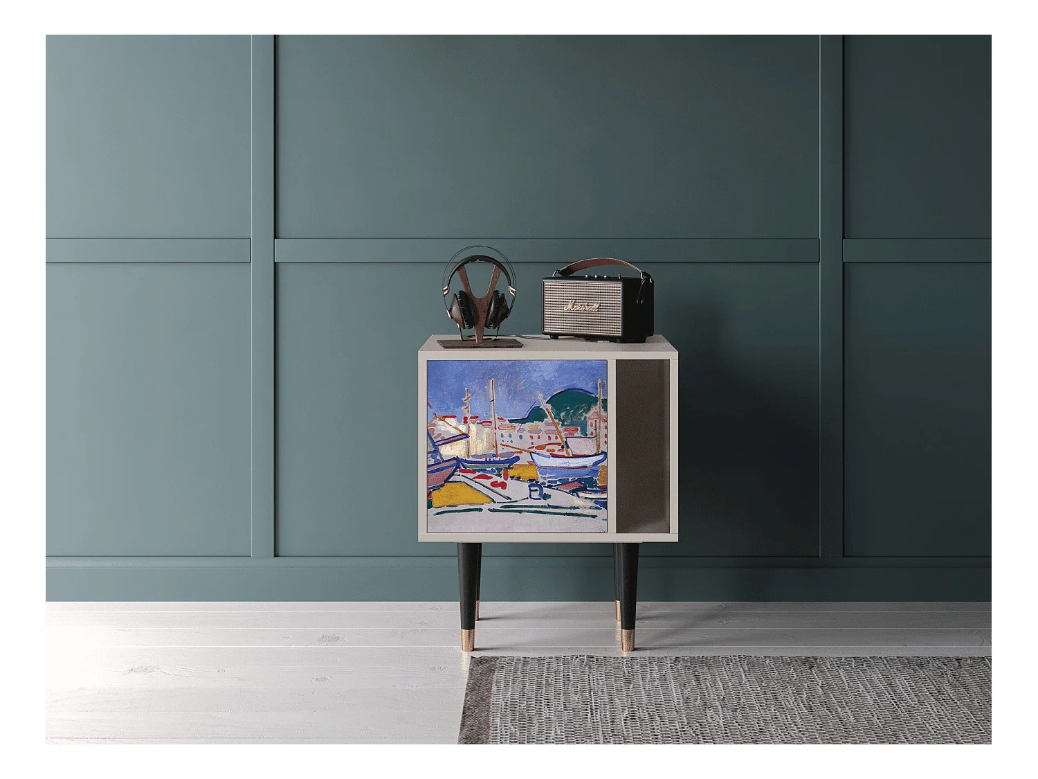 Table de nuit - 57х69х48 cm - S2 - The Port of Collioure , Sable