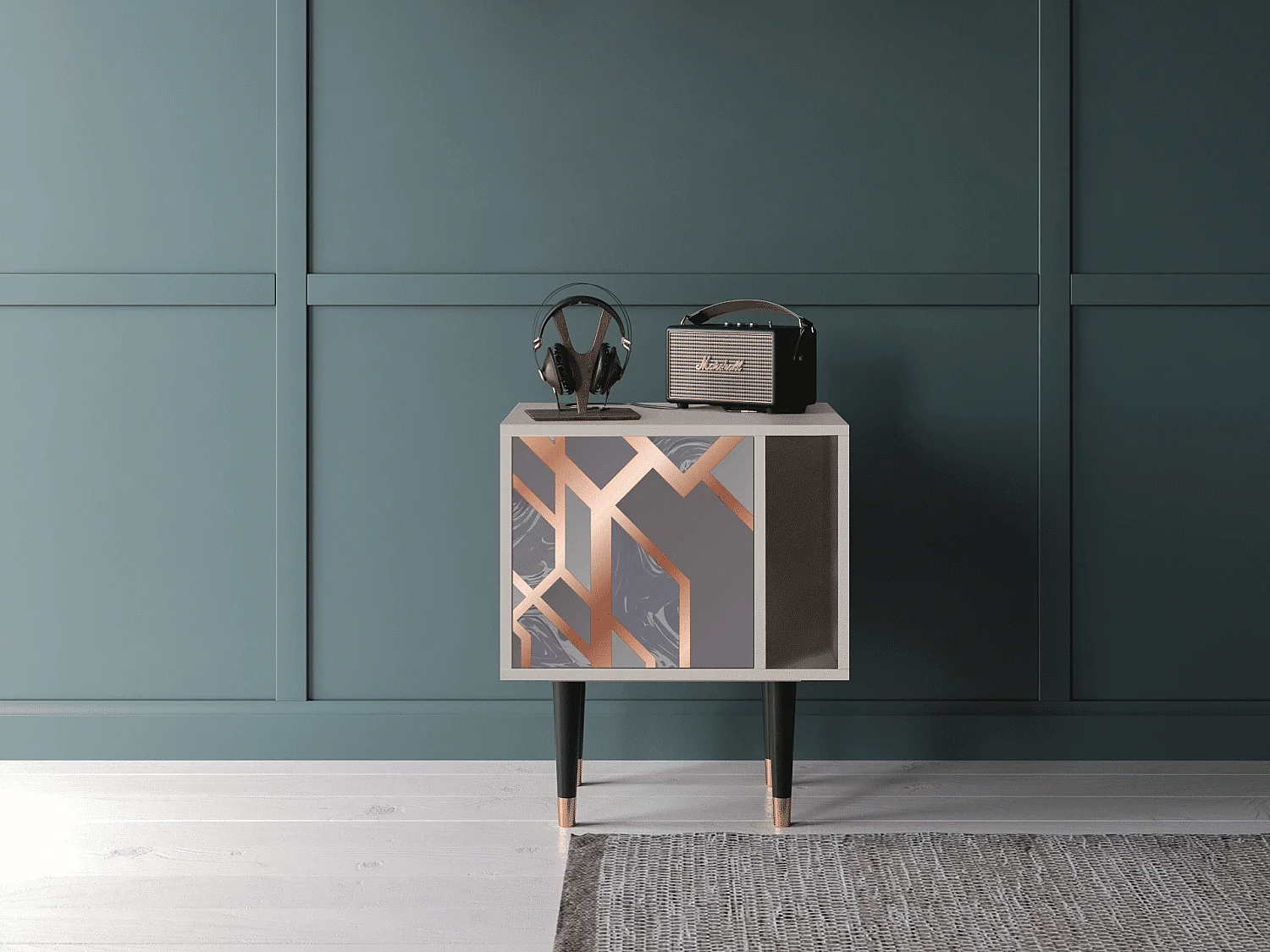 Mesita de noche - 57х69х48 cm - S2 - Taupe Anatomy, Arena