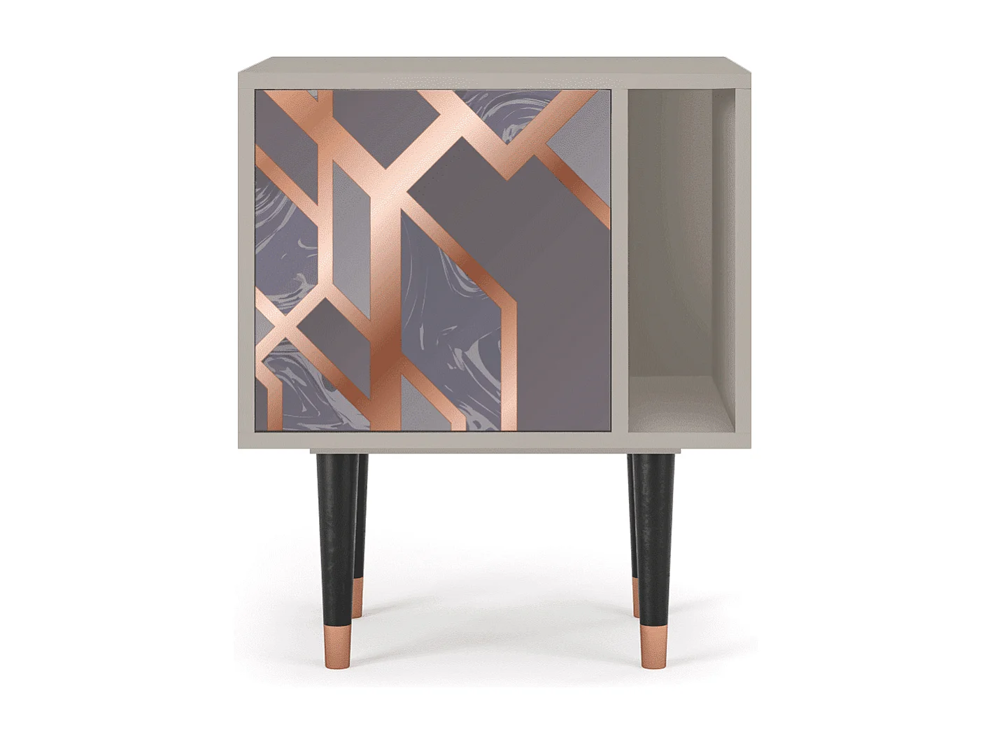 Mesita de noche - 57х69х48 cm - S2 - Taupe Anatomy, Arena