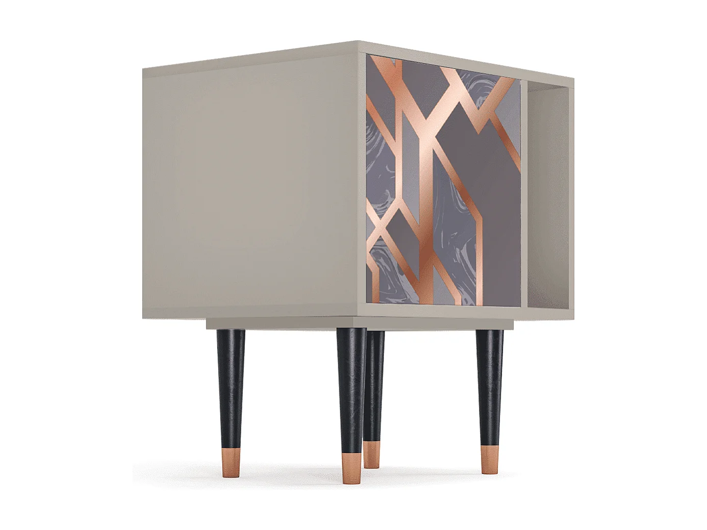 Mesita de noche - 57х69х48 cm - S2 - Taupe Anatomy, Arena