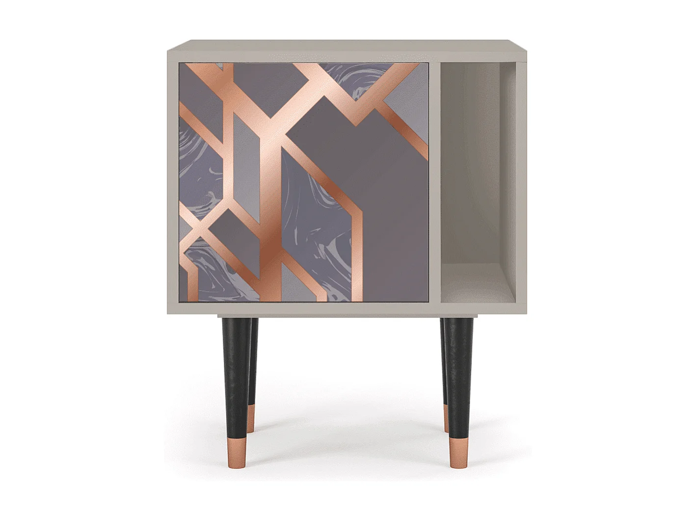 Table de nuit - 57х69х48 cm - S2 - Taupe Anatomy, Sable