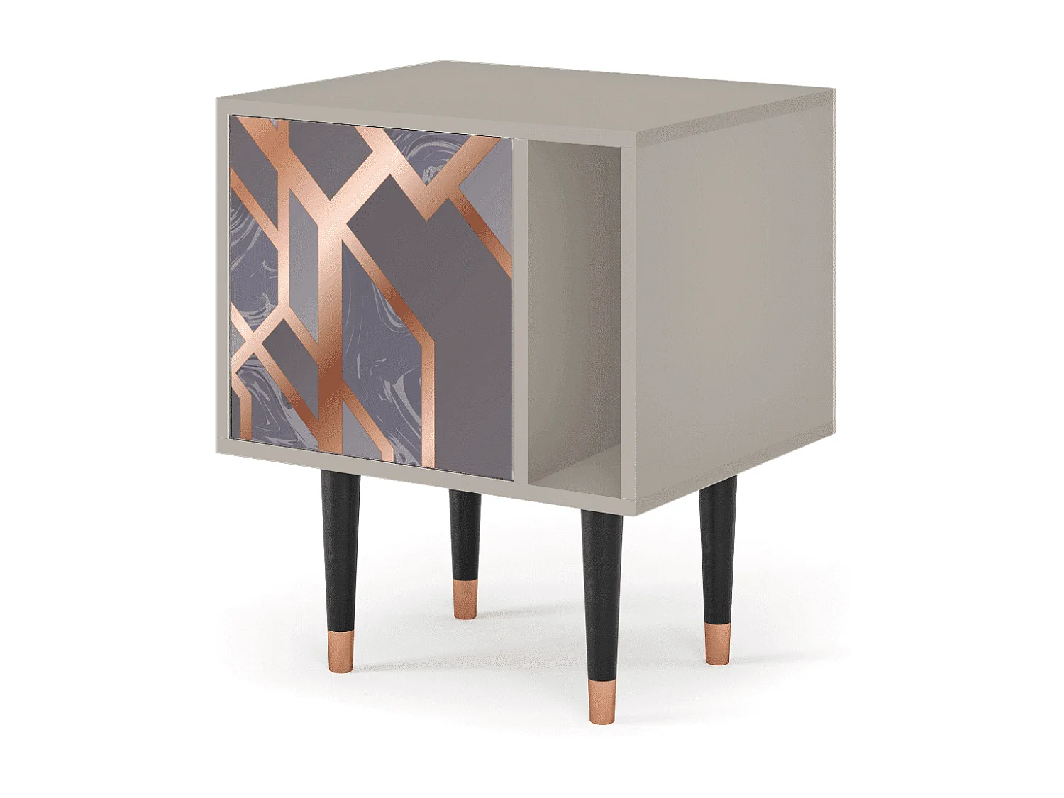 Table de nuit - 57х69х48 cm - S2 - Taupe Anatomy, Sable