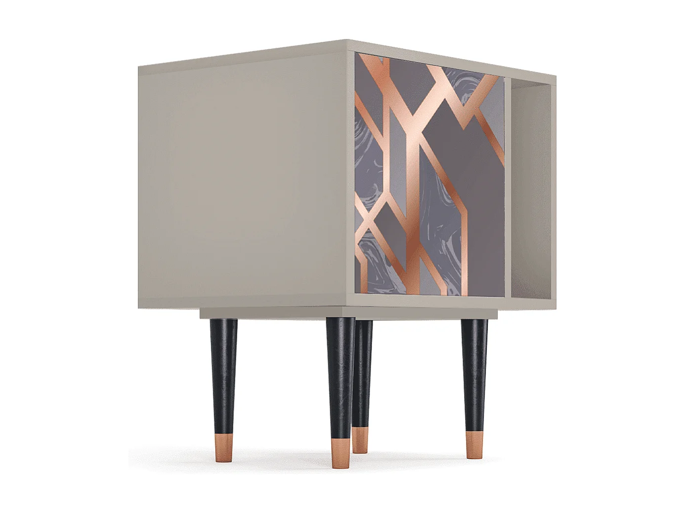 Table de nuit - 57х69х48 cm - S2 - Taupe Anatomy, Sable