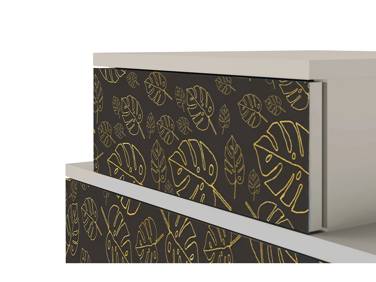 Stolik nocny - 58х58х41 cm - NS1 - Fall Of The Leaves, Piaskowy