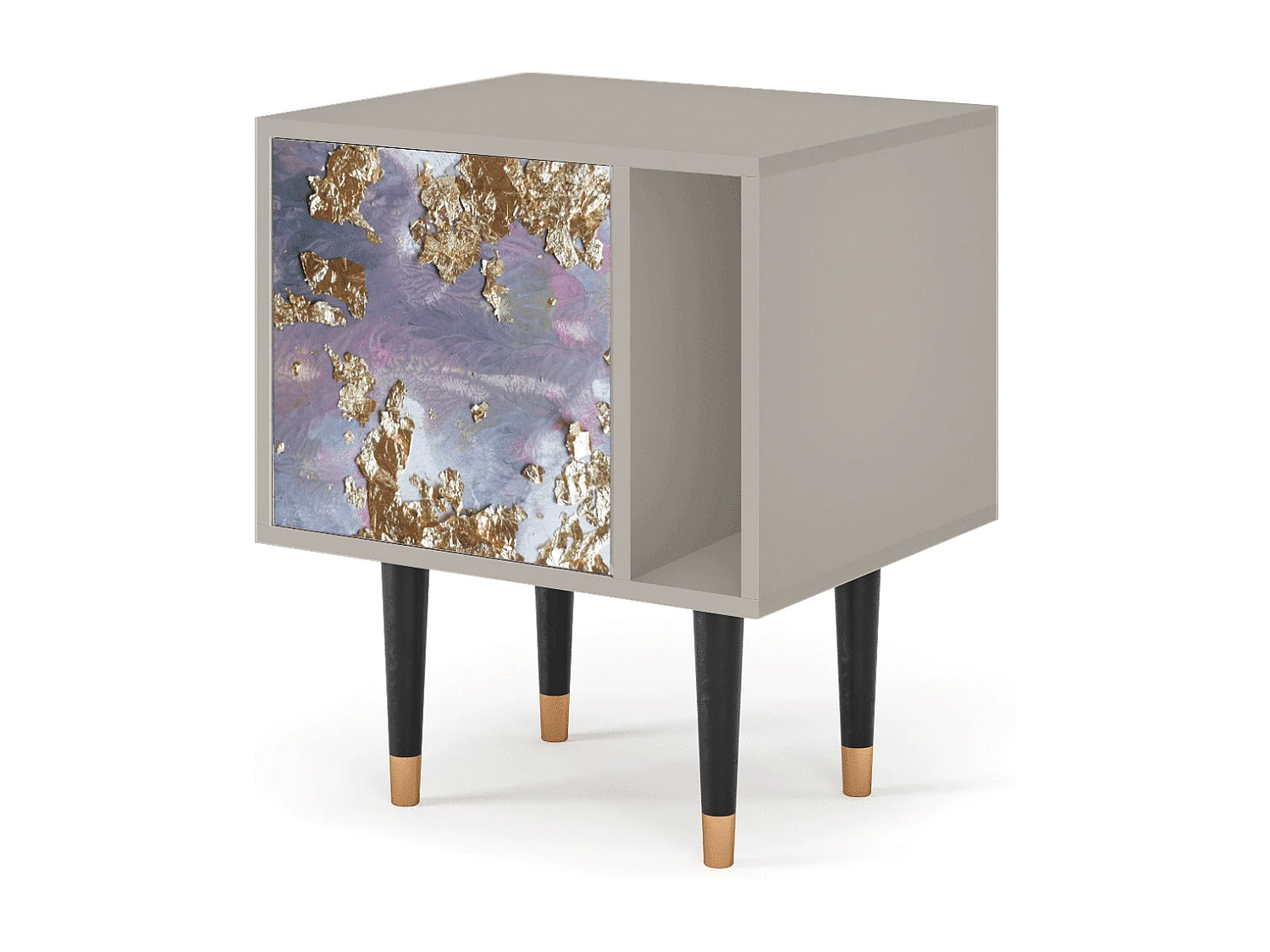 Stolik nocny - 57х69х48 cm - S2 - Planet Earth, Piaskowy