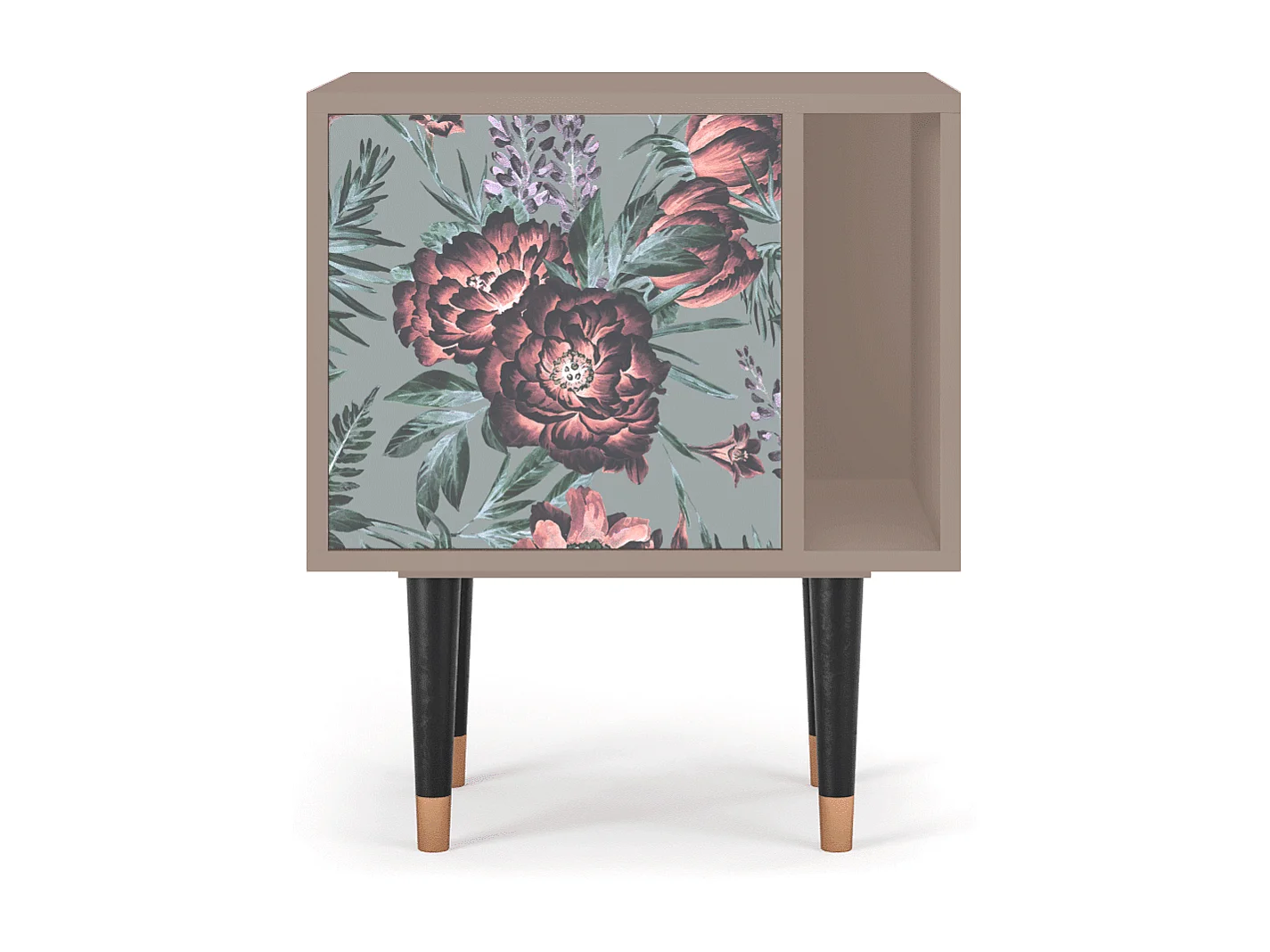 Table de nuit - 57х69х48 cm - S2 - Light Peonies, Latte