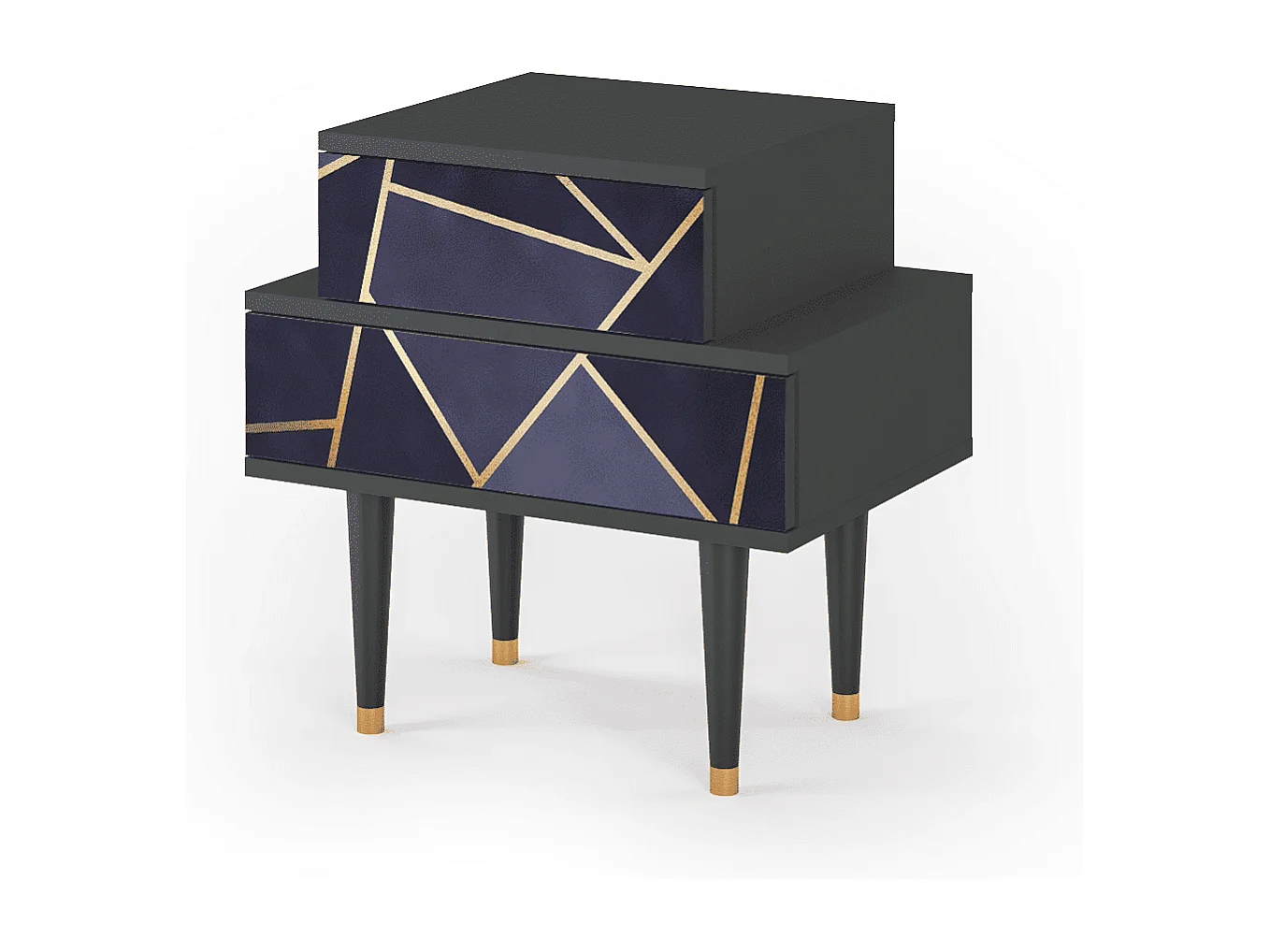 Comodino - 58х58х41 cm - NS1 - The Amethyst, Antracite