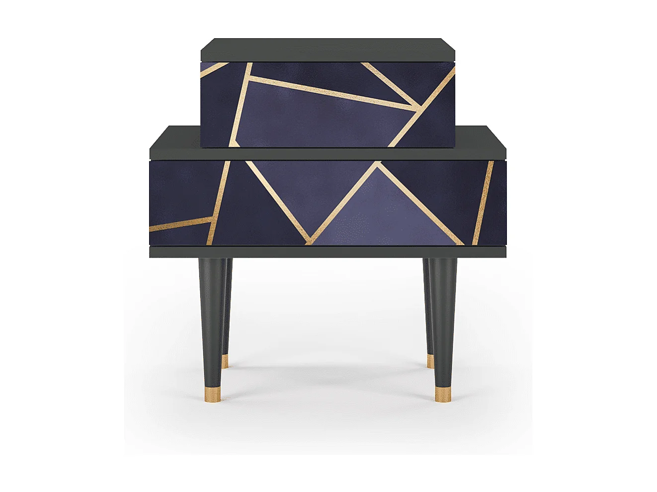 Stolik nocny - 58х58х41 cm - NS1 - The Amethyst, Antracyt