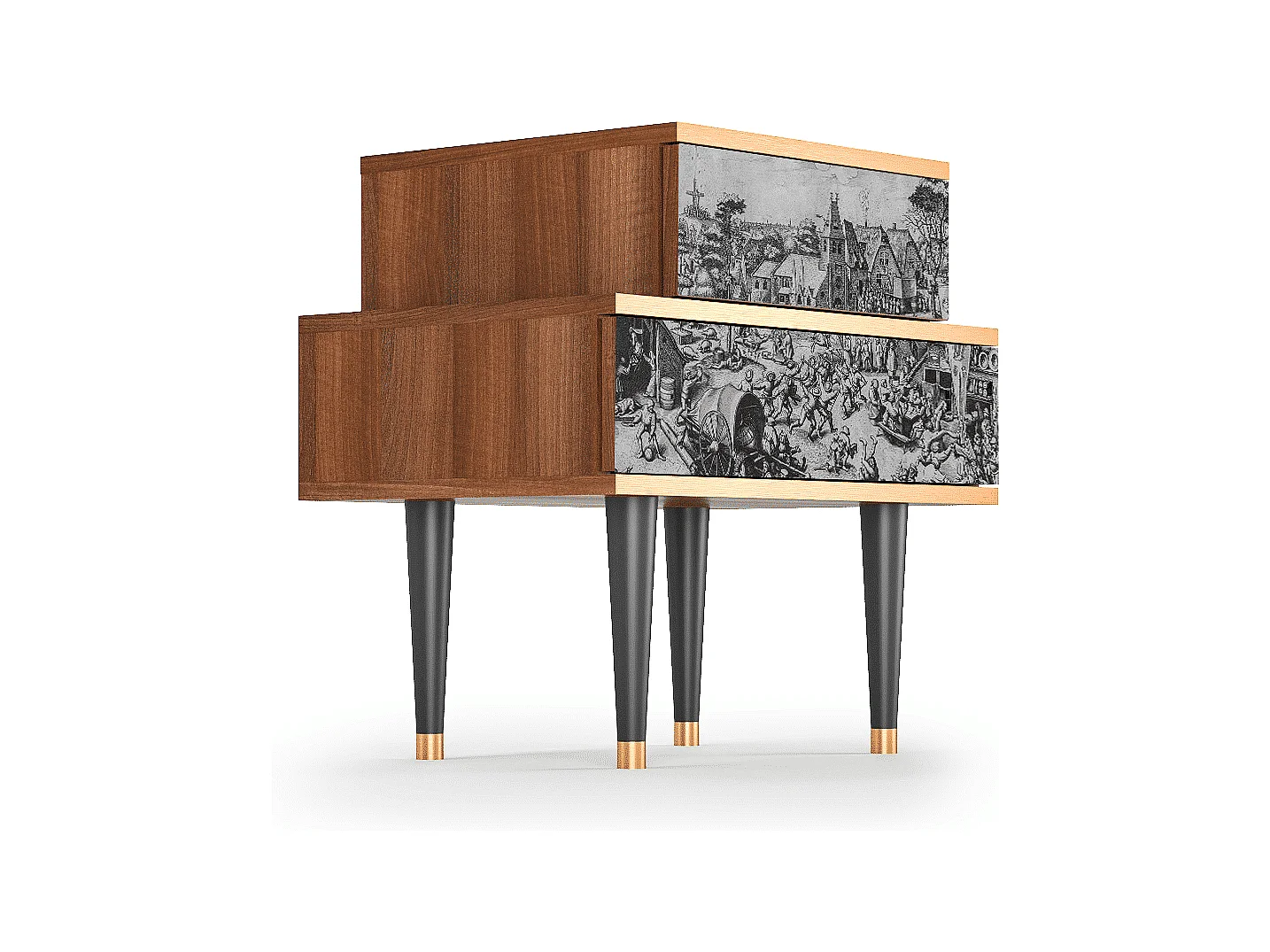 Table de nuit - 58х58х41 cm - NS1 - The Festival of Saint, Noyer