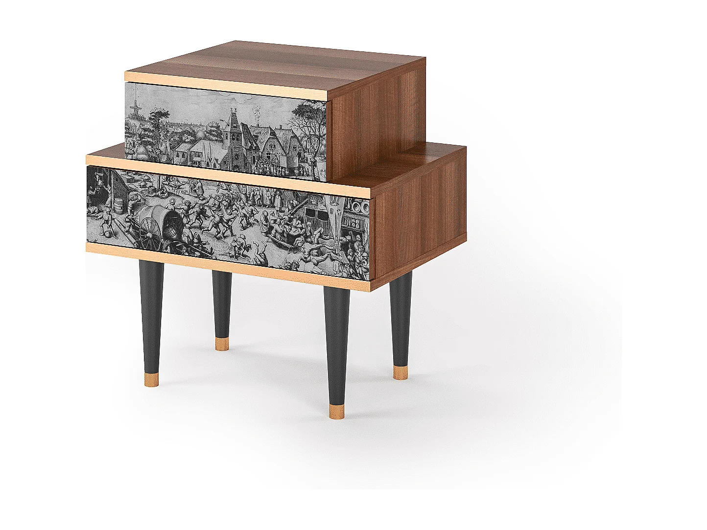 Table de nuit - 58х58х41 cm - NS1 - The Festival of Saint, Noyer