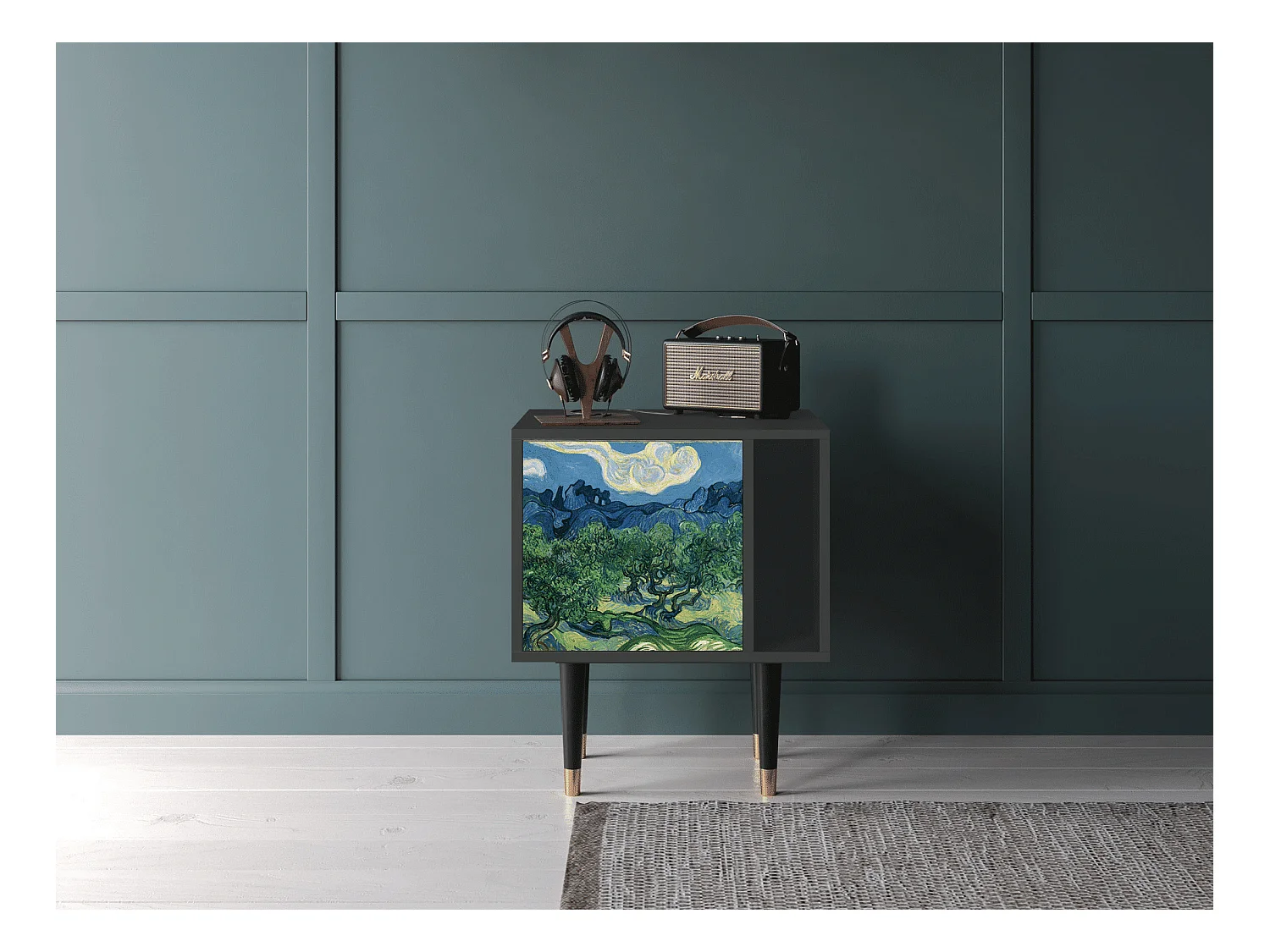 Nachttisch - 57х69х48 cm - S2 - The Oil Trees, Anthrazit