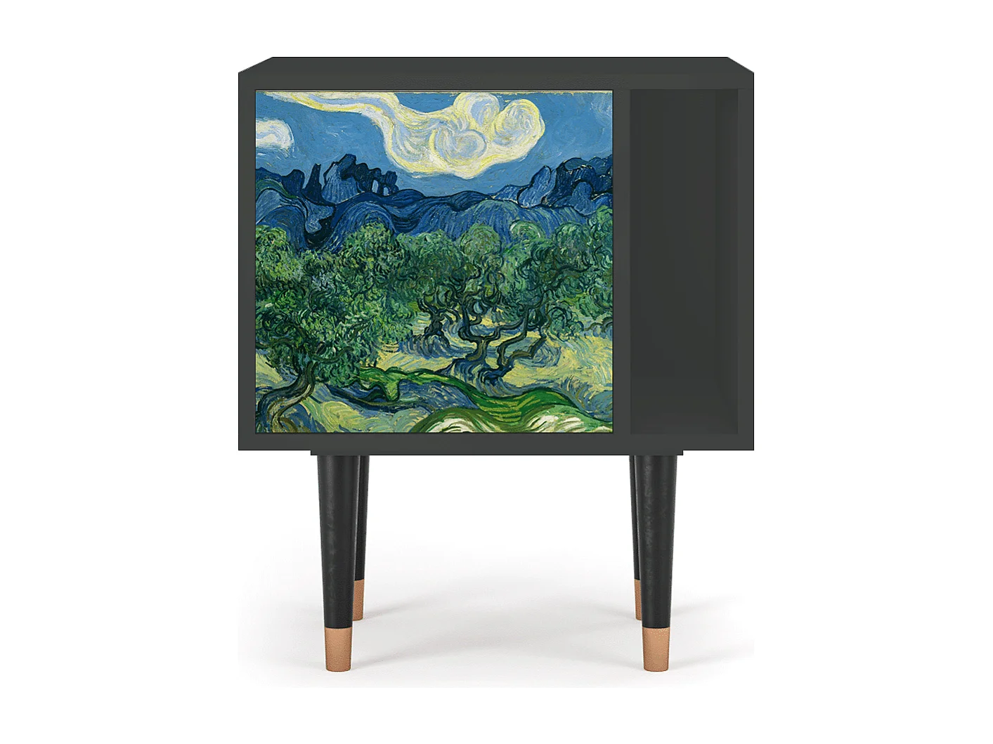 Table de nuit - 57х69х48 cm - S2 - The Oil Trees, Anthracite