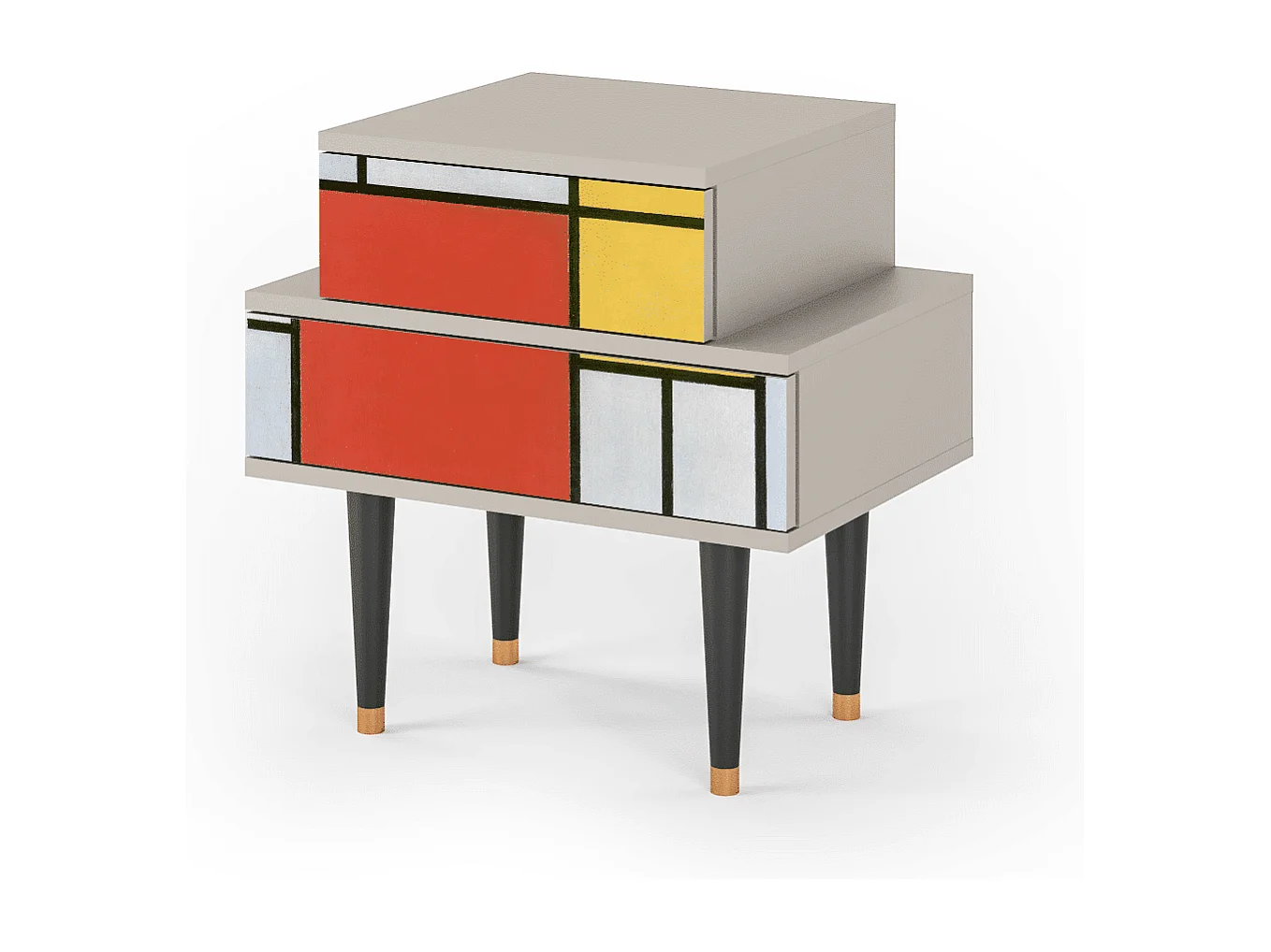 Table de nuit - 58х58х41 cm - NS1 - Composition, Sable