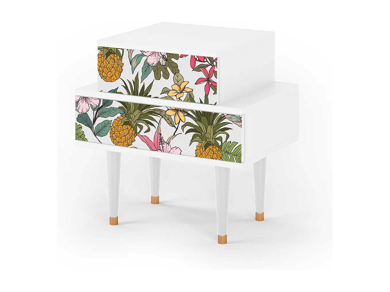Table de nuit - 58х58х41 cm - NS1 - Estival Fruit, Blanc