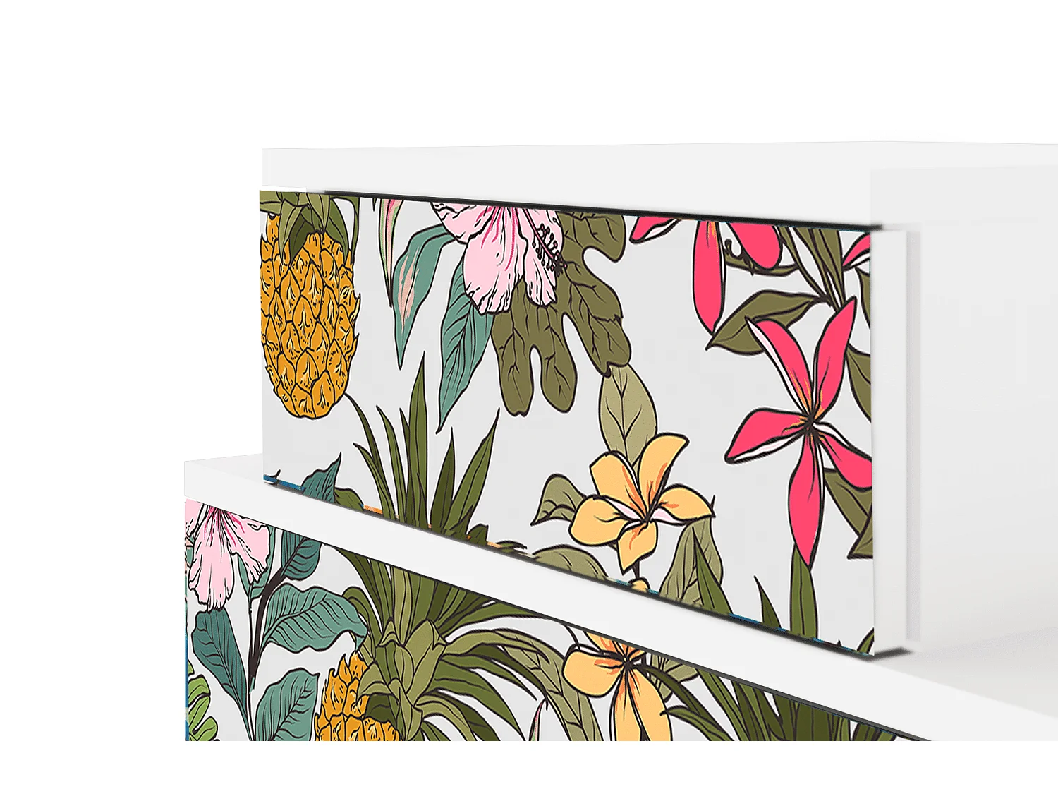 Table de nuit - 58х58х41 cm - NS1 - Estival Fruit, Blanc