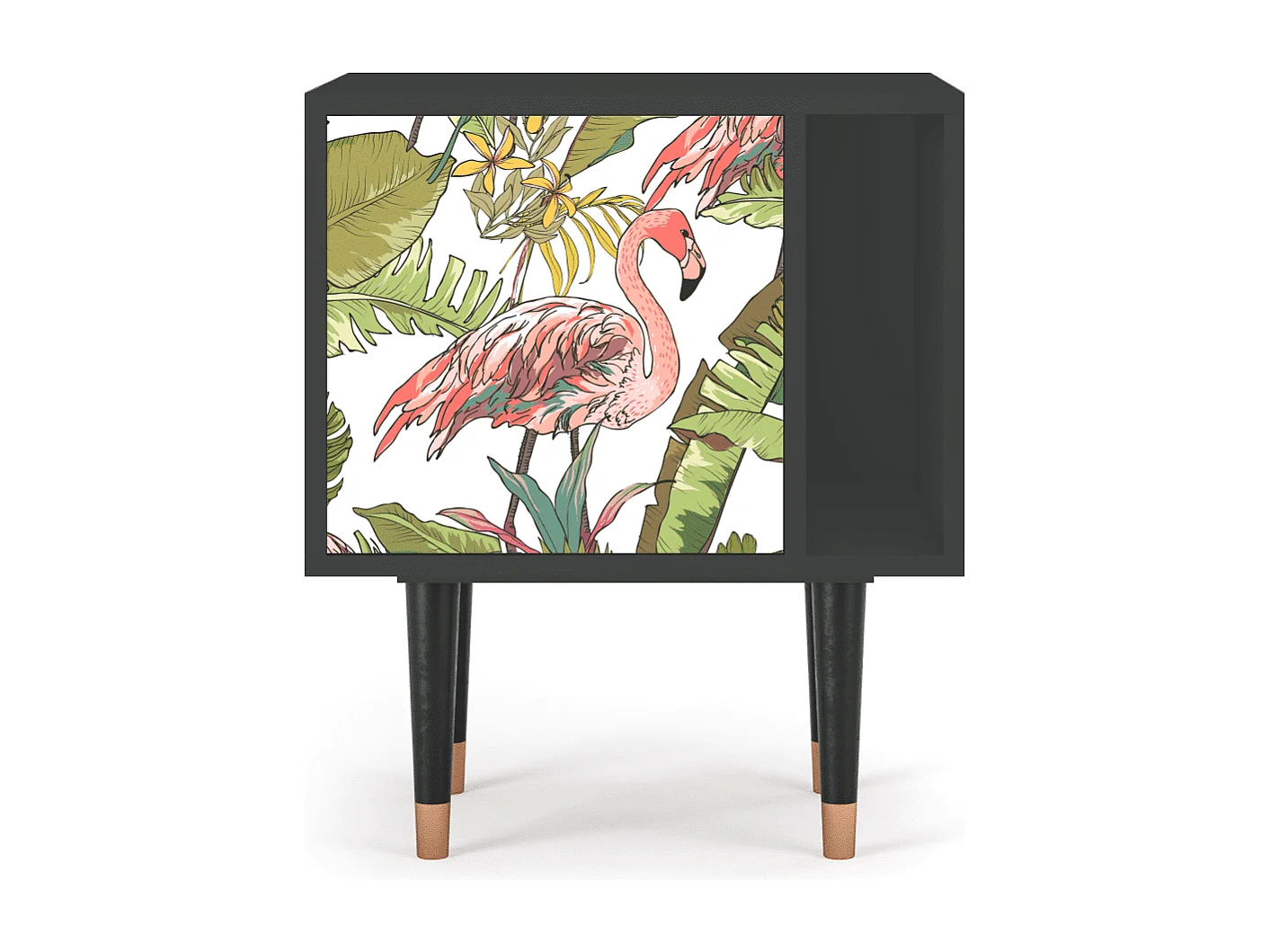 Table de nuit - 57х69х48 cm - S2 - Sweet Flamingo, Anthracite