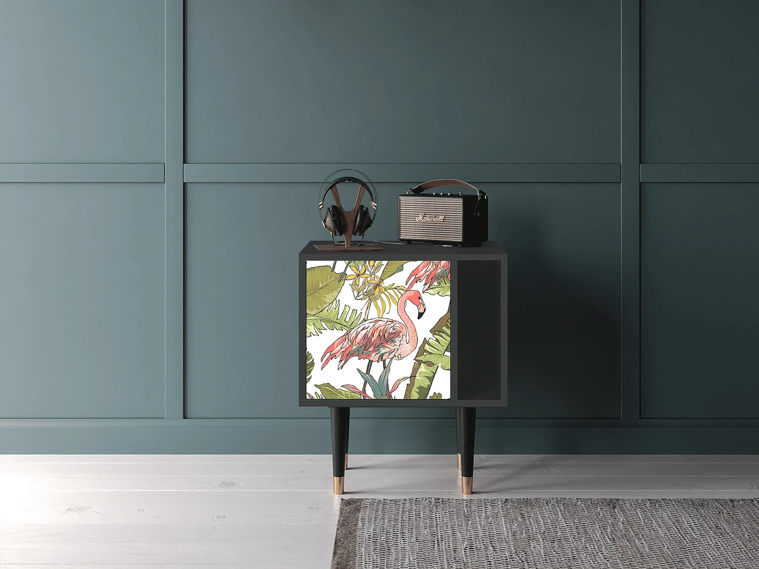 Table de nuit - 57х69х48 cm - S2 - Sweet Flamingo, Anthracite