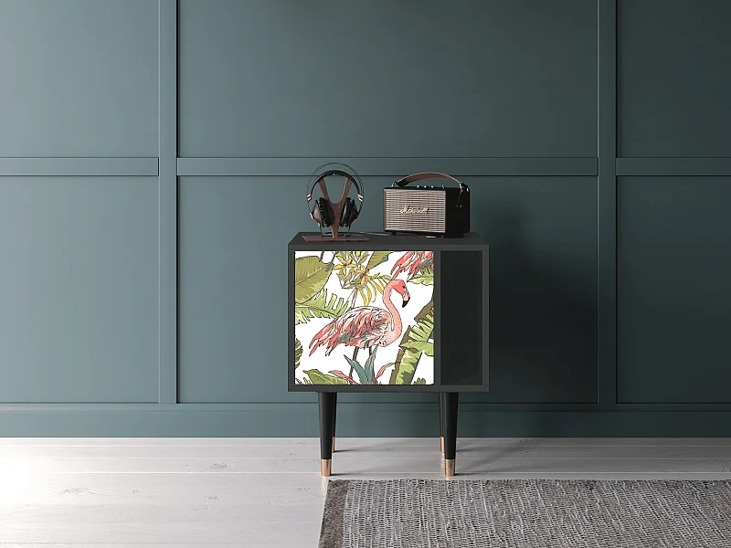 Stolik nocny - 57х69х48 cm - S2 - Sweet Flamingo, Antracyt