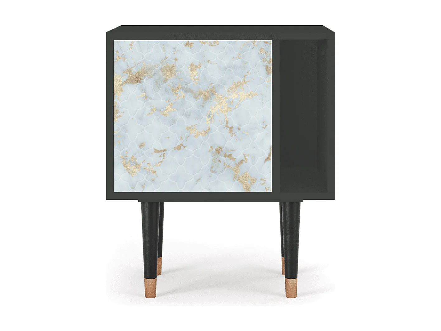 Nachtkastje - 57х69х48 cm - S2 - Golden Waves, Antraciet