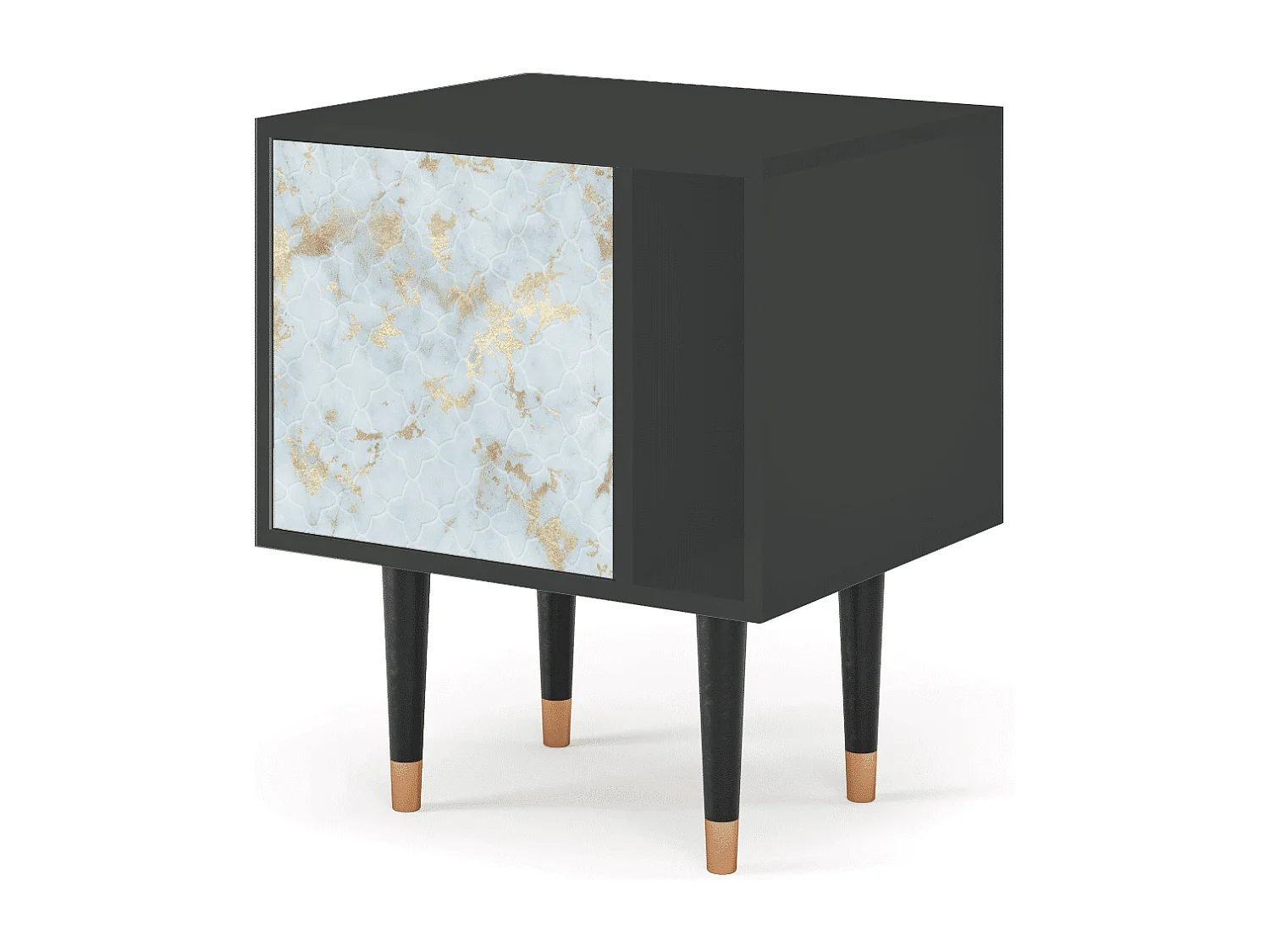 Nachtkastje - 57х69х48 cm - S2 - Golden Waves, Antraciet