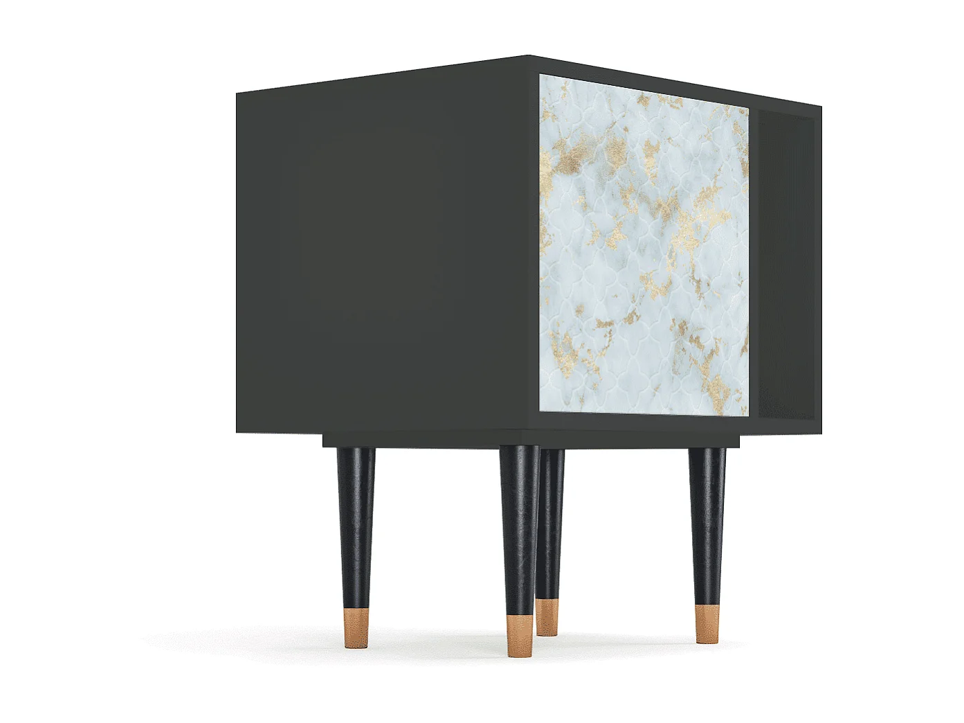 Nachtkastje - 57х69х48 cm - S2 - Golden Waves, Antraciet