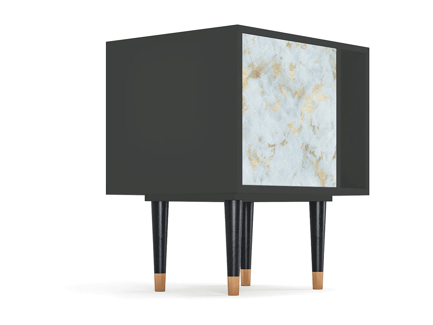 Table de nuit - 57х69х48 cm - S2 - Golden Waves, Anthracite