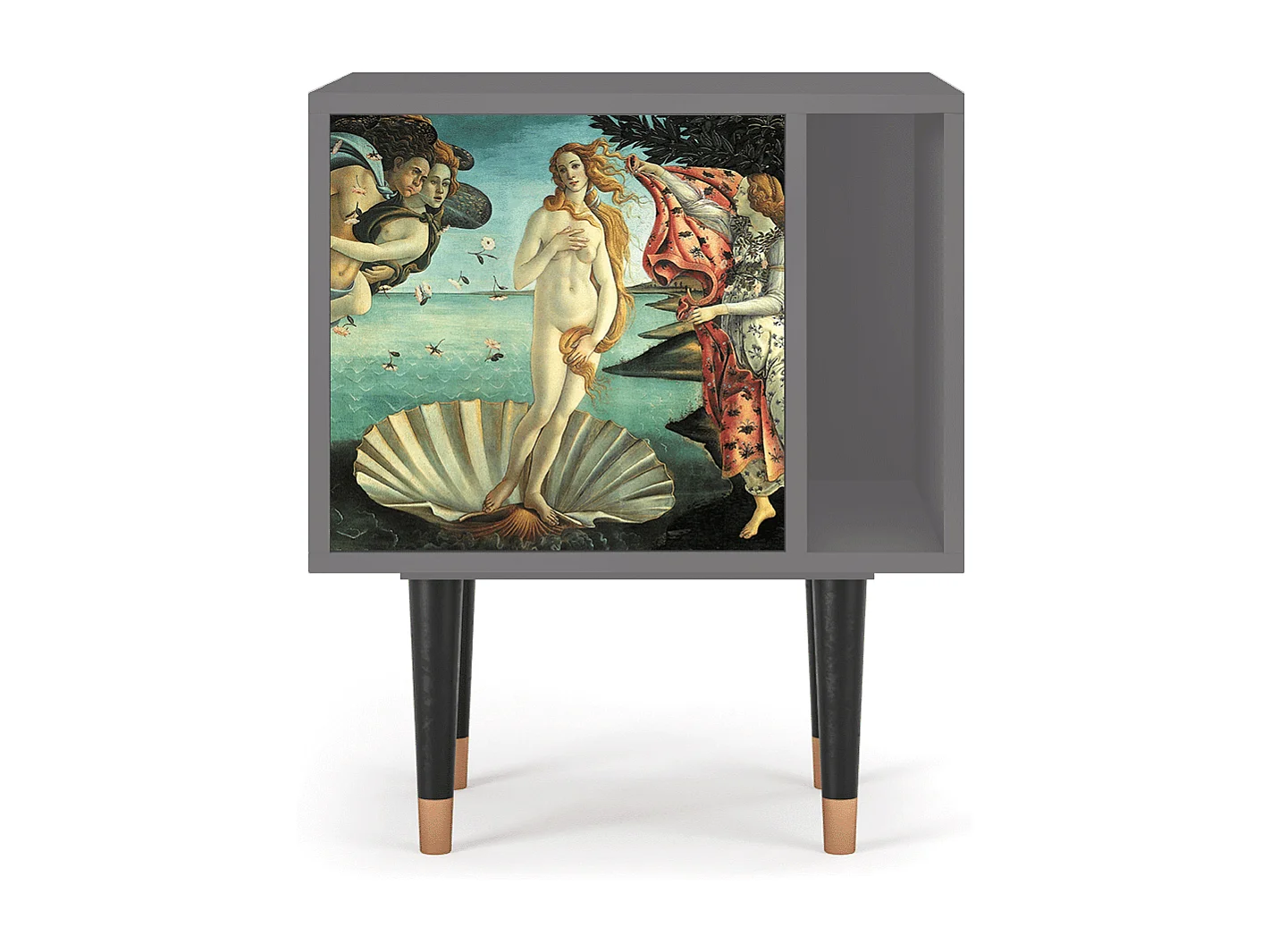 Comodino - 57х69х48 cm - S2 - The Birth of Venus, Grigio