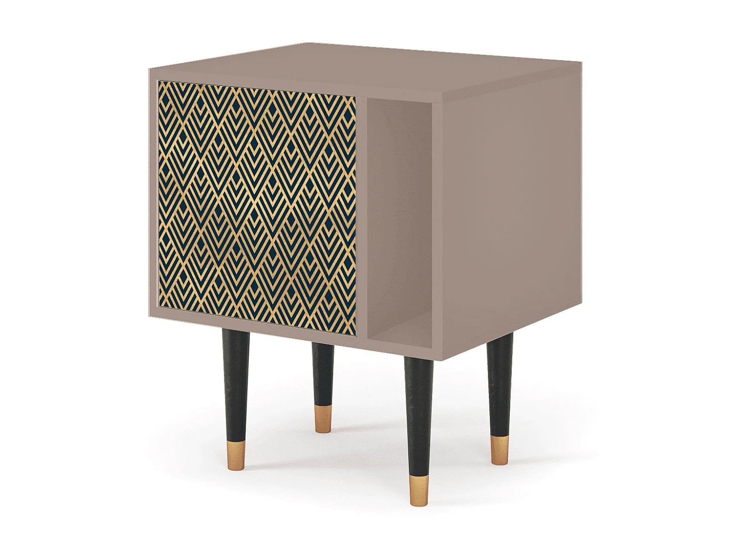 Nachttisch - 57х69х48 cm - S2 - Egypt Triangles, Latte