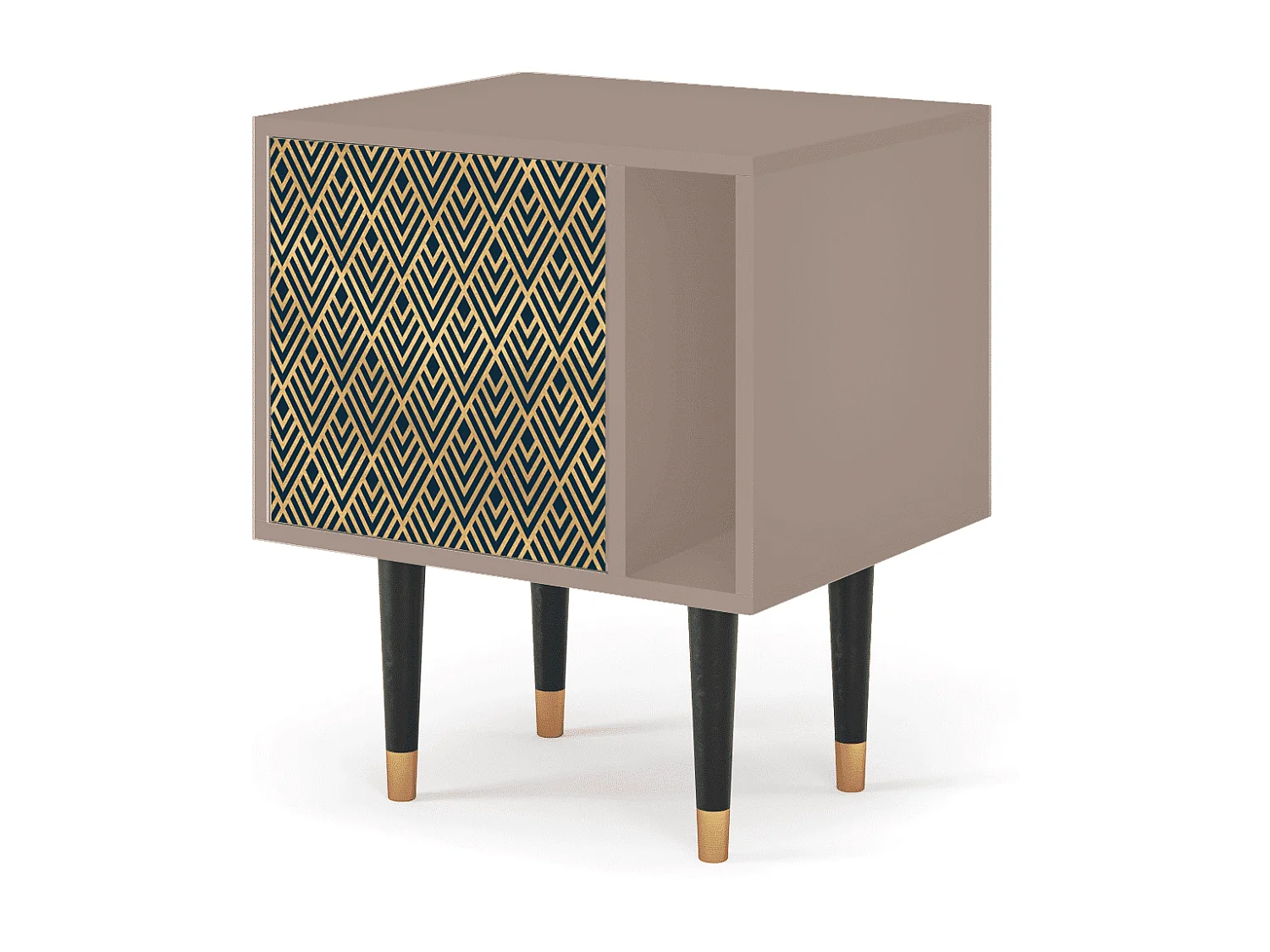 Nachttisch - 57х69х48 cm - S2 - Egypt Triangles, Latte