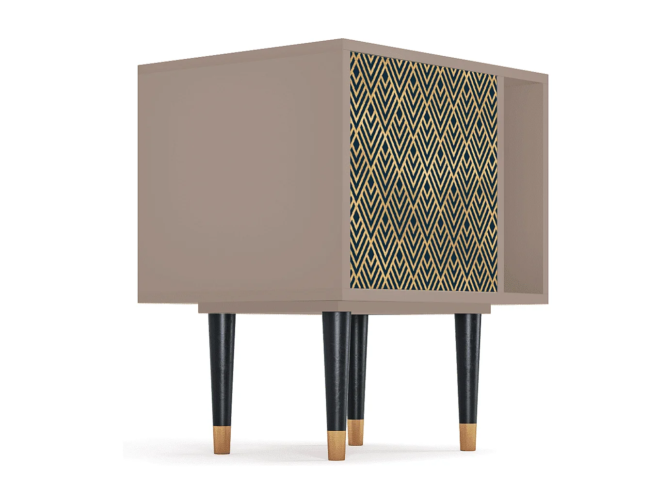 Nachttisch - 57х69х48 cm - S2 - Egypt Triangles, Latte